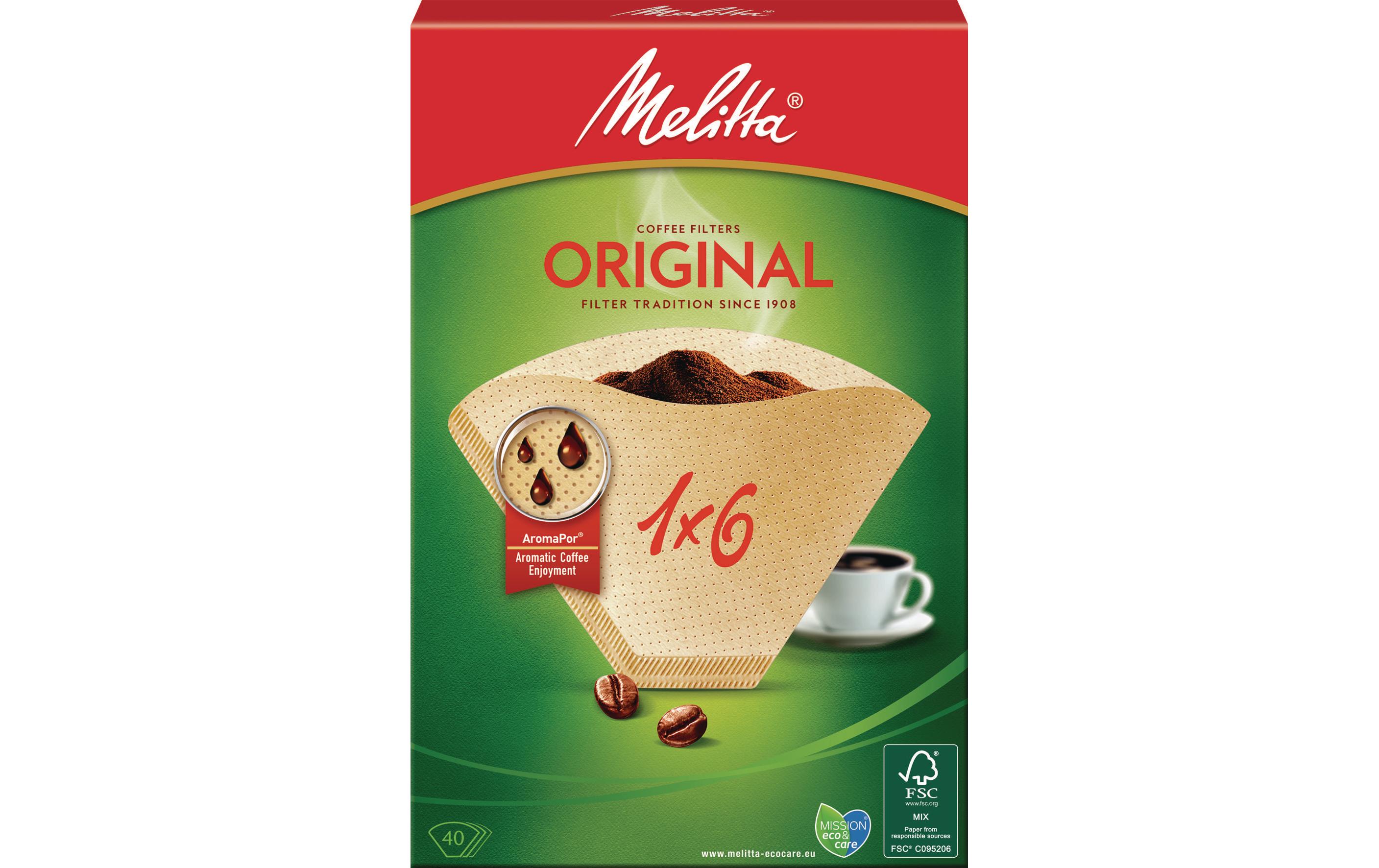 Melitta Filtertüte Original 1x6 40 Stück