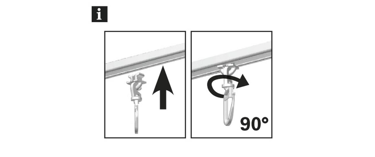 Gardinia Ösengleiter mit Haken 20 Stück, Weiss