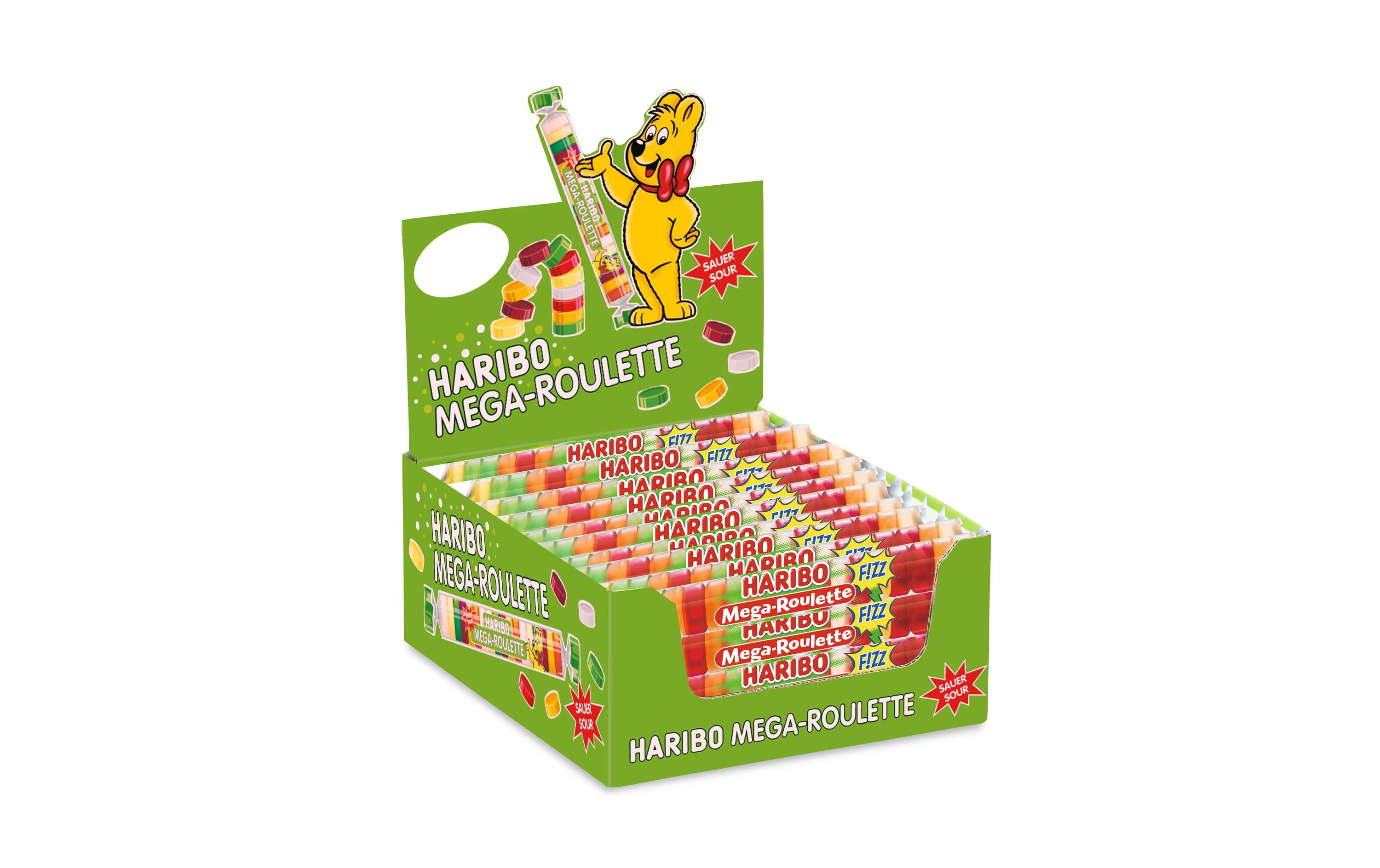 Haribo Kaubonbon Mega-Roulette sauer 40 x 45 g