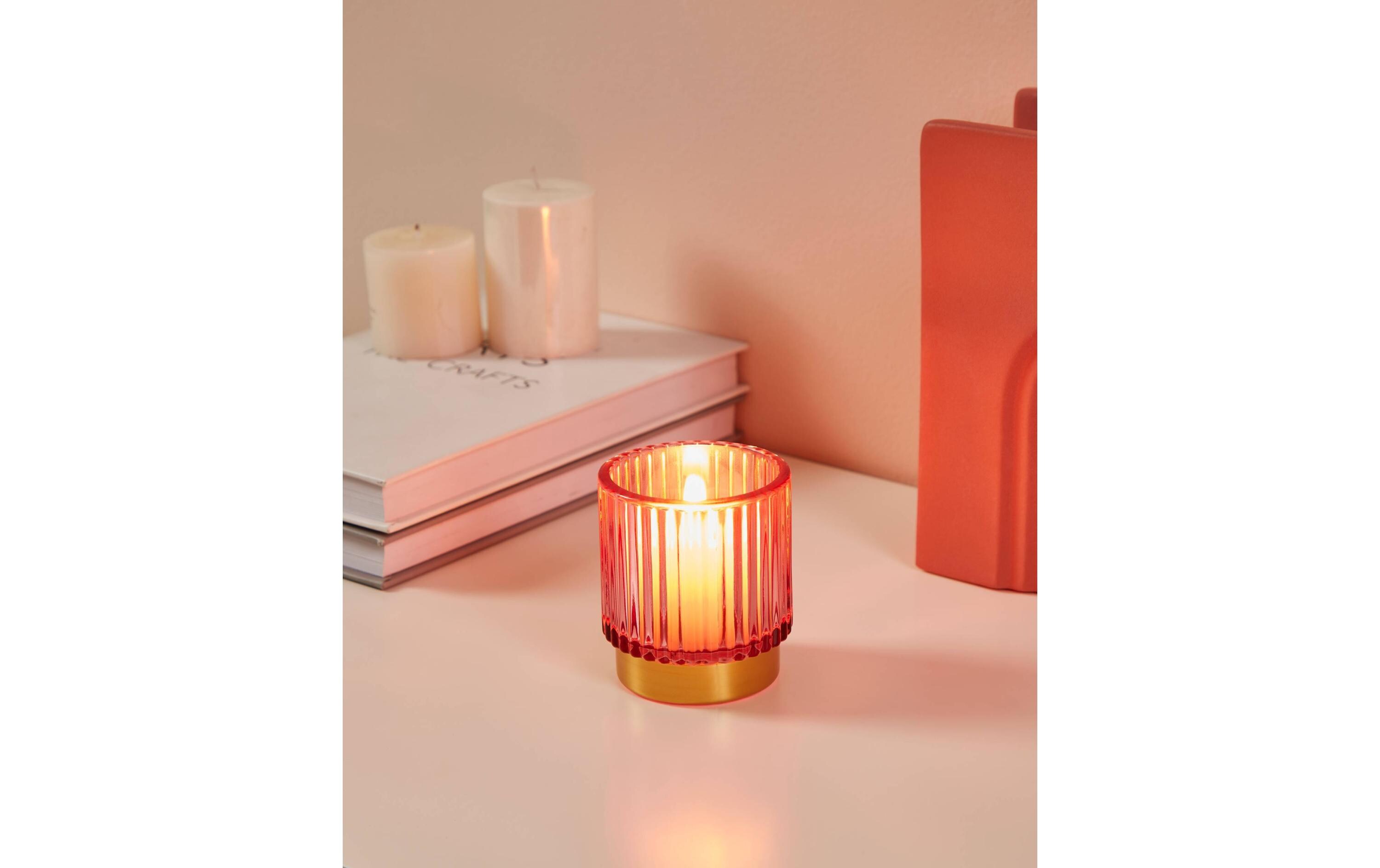 EGLO Windlicht Bezamby Gold/Rosa