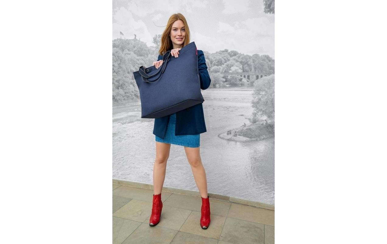 Reisenthel Tasche Classic Shopper XL Herringbone Dark Blue