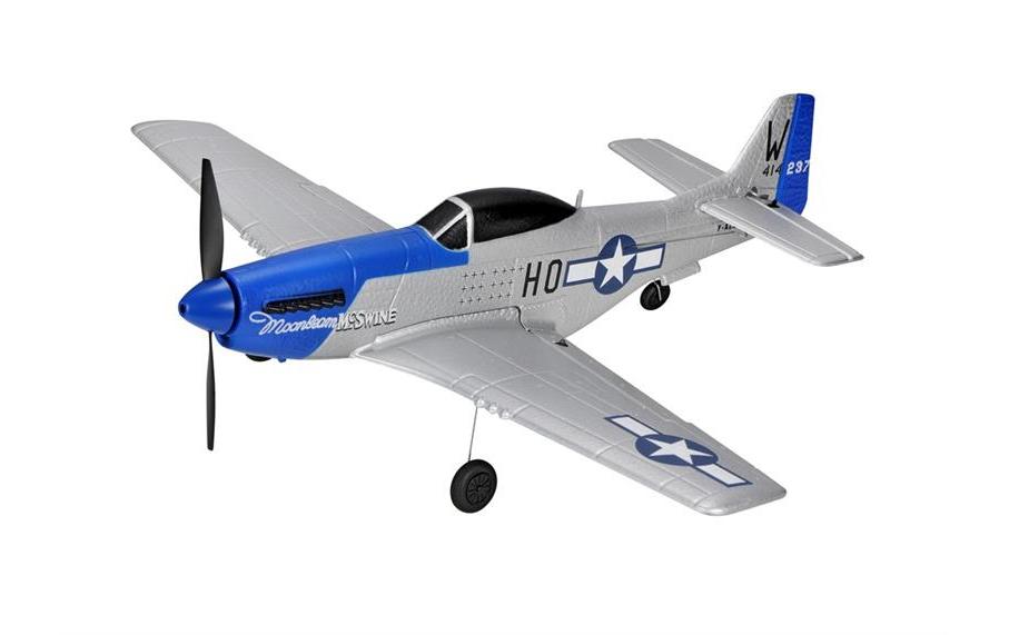 TOP-RC Warbird Mini P51D 450 mm, Blau, RTF