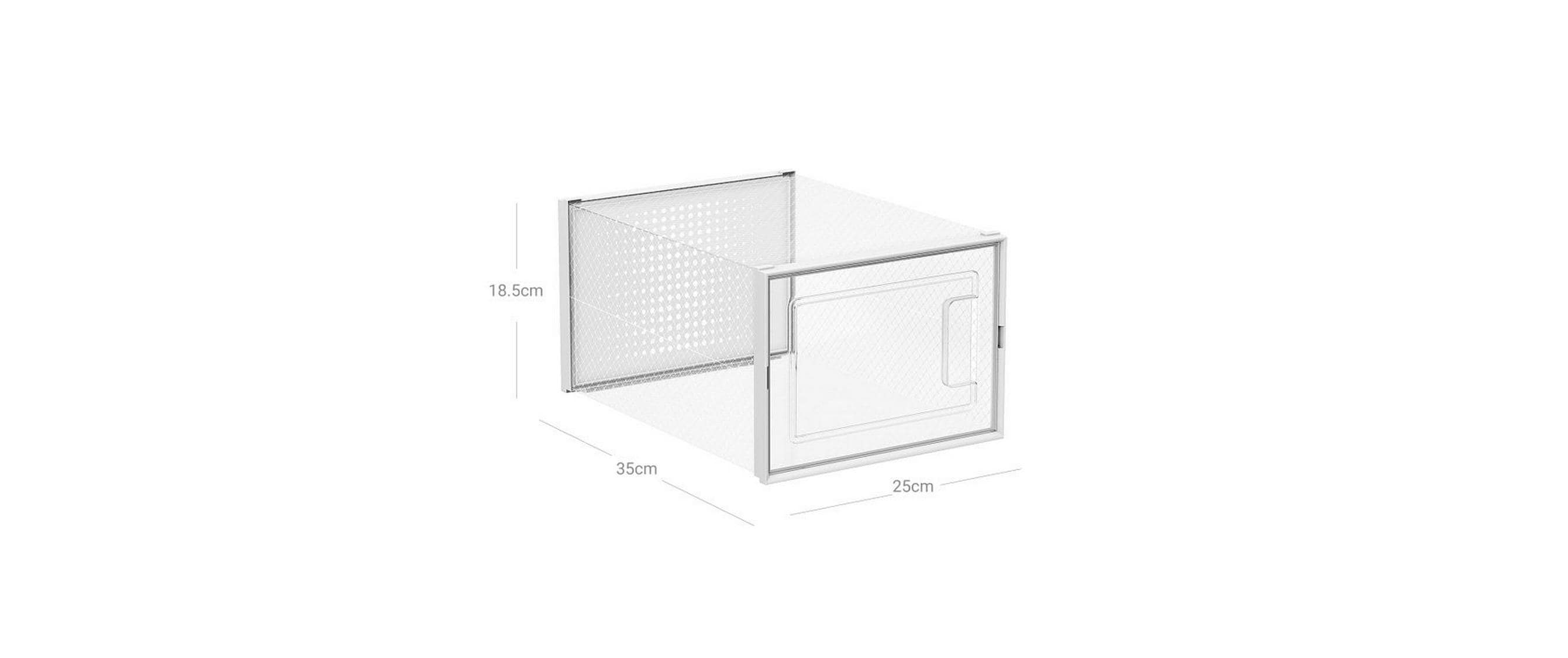 Songmics Schuhschrank Transparent/Weiss, 18er Set