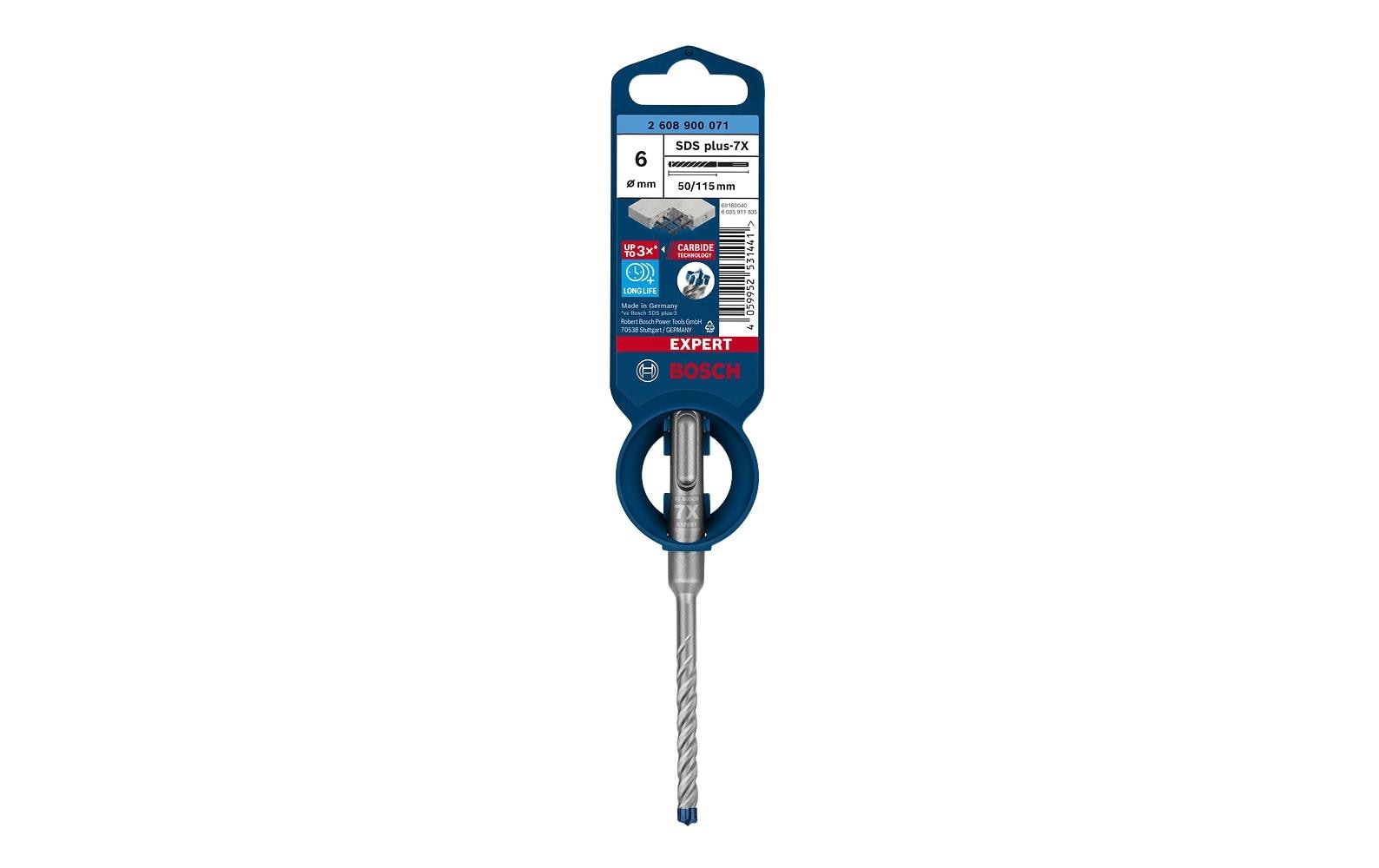 Bosch Professional Hammerbohrer EXPERT SDS plus-7X, 6 x 50 x 115 mm