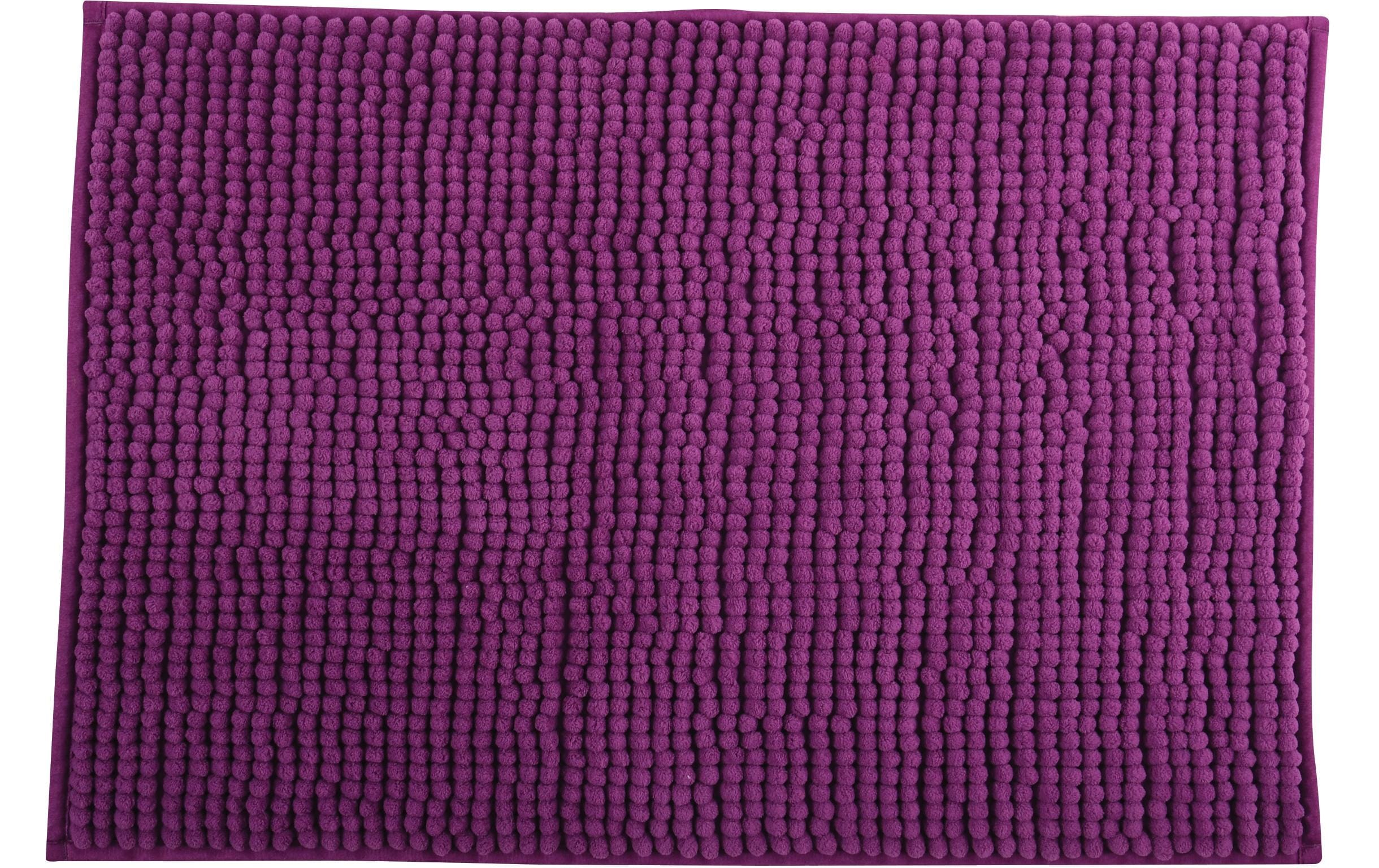 MSV Badteppich Chenille 40 x 60 cm, Violett