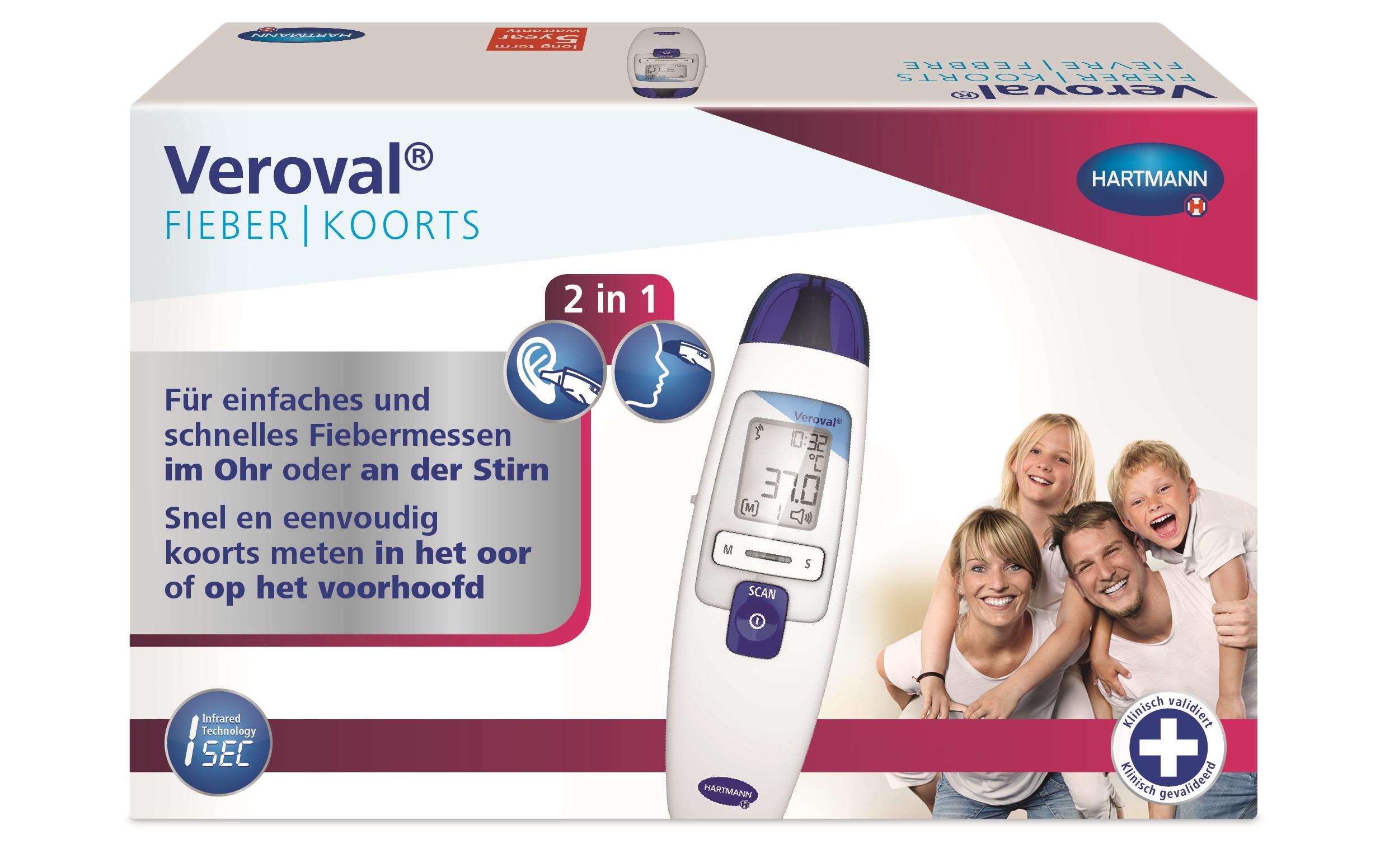 Veroval Infrarot-Fieberthermometer 2in1