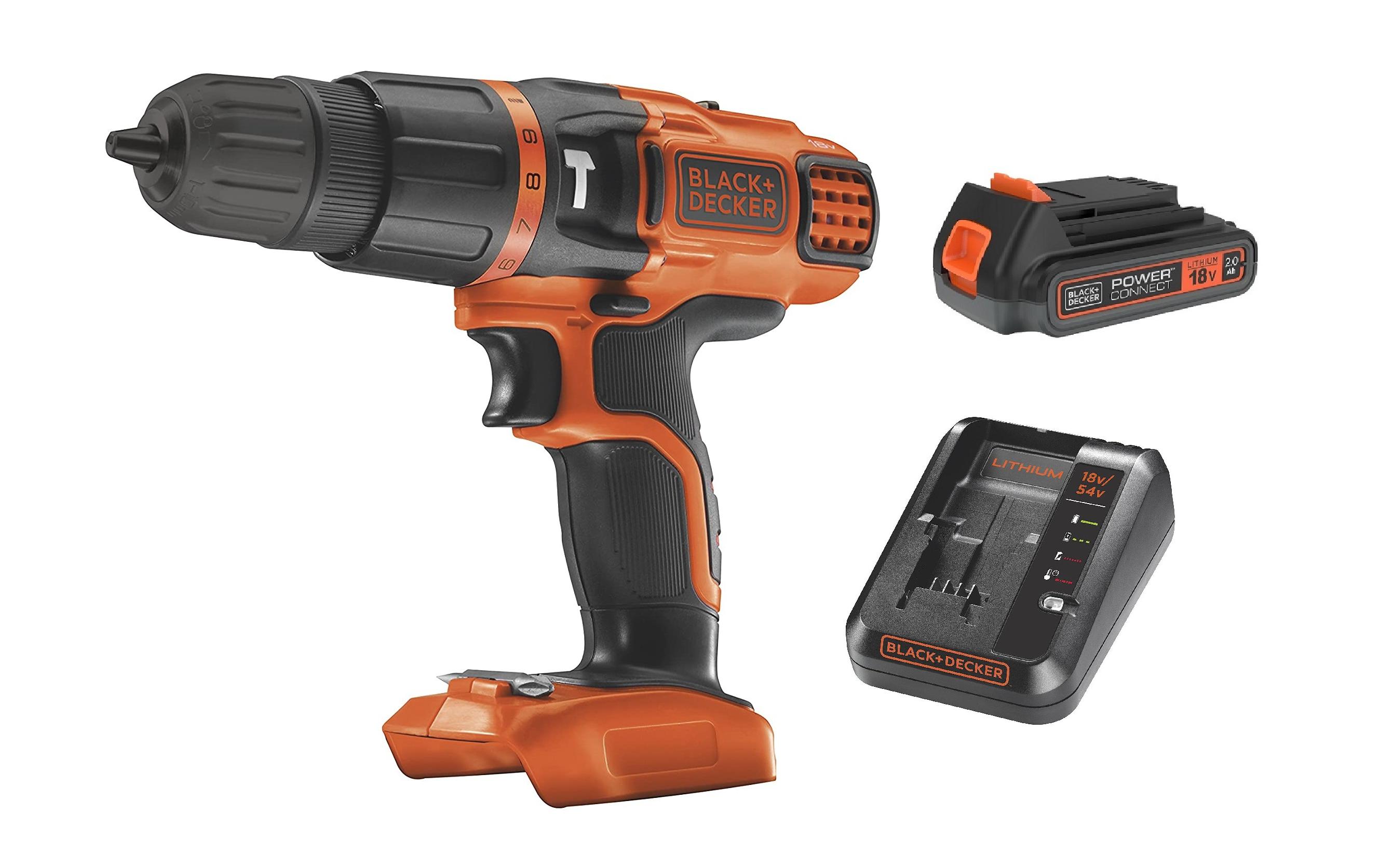 BLACK+DECKER Akku-Schlagbohrschrauber BDCH188N Kit 18V