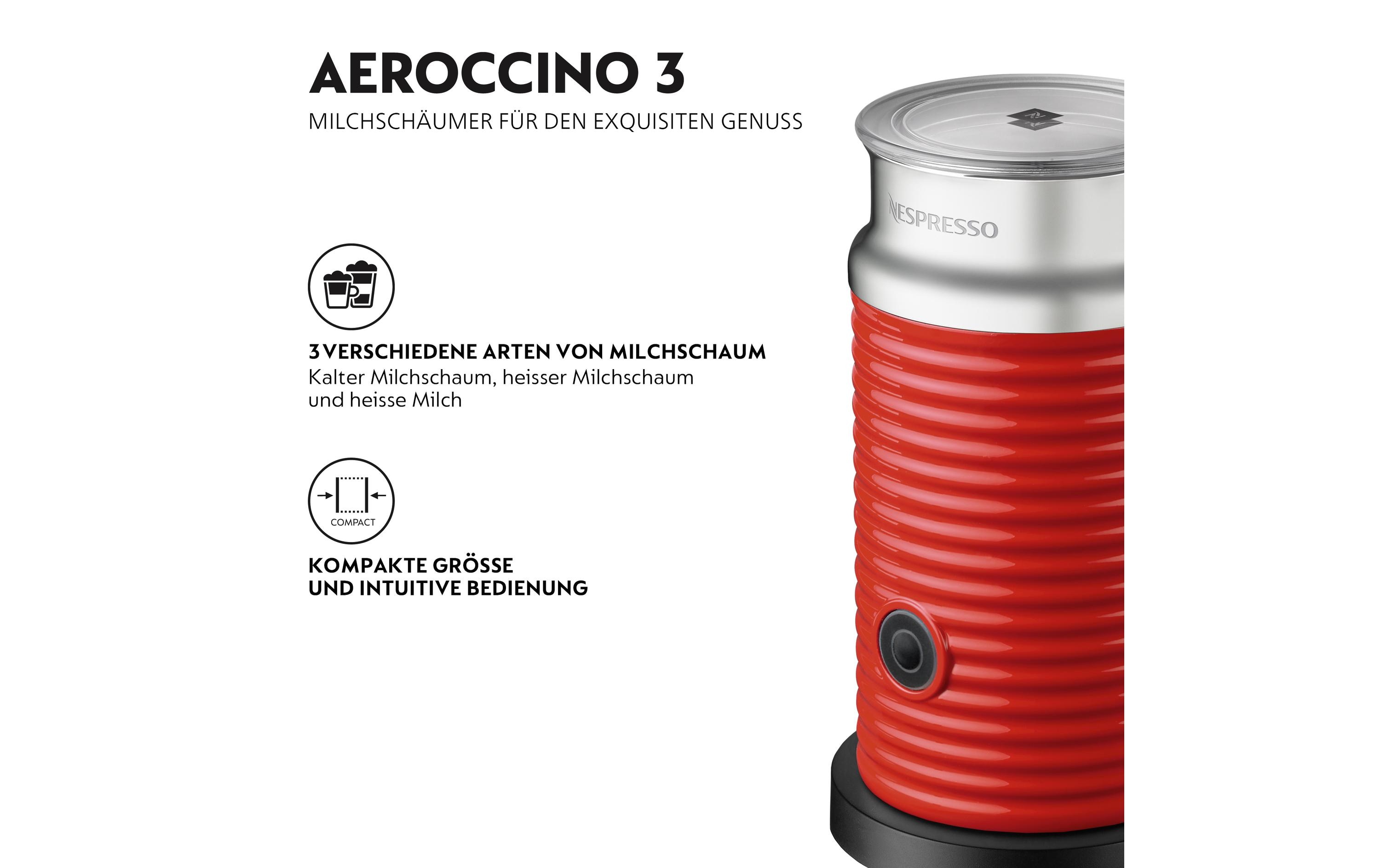 Nestlé Nespresso Milchschäumer Aeroccino 3 Rot