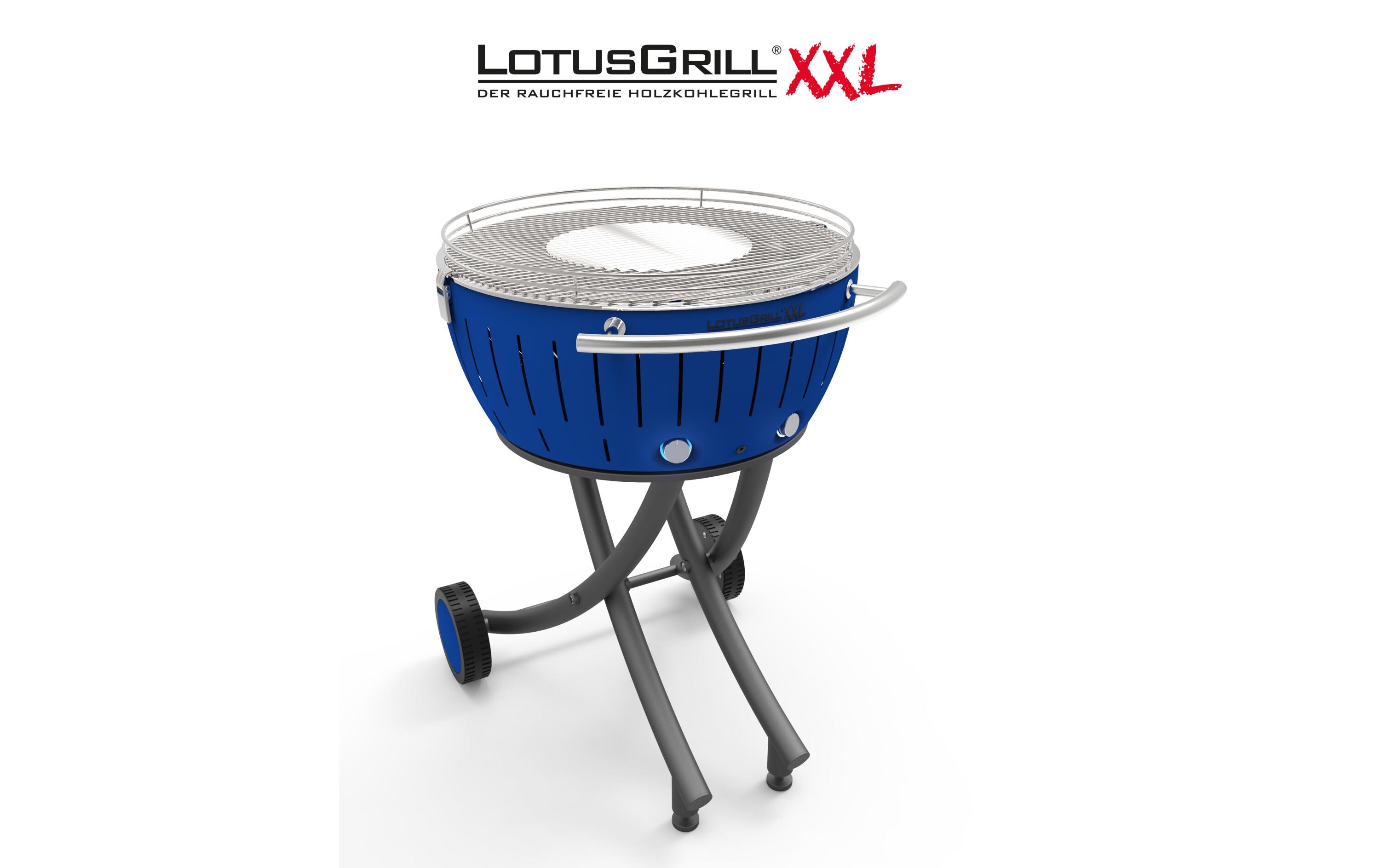 LotusGrill Holzkohlegrill XXL Tiefblau