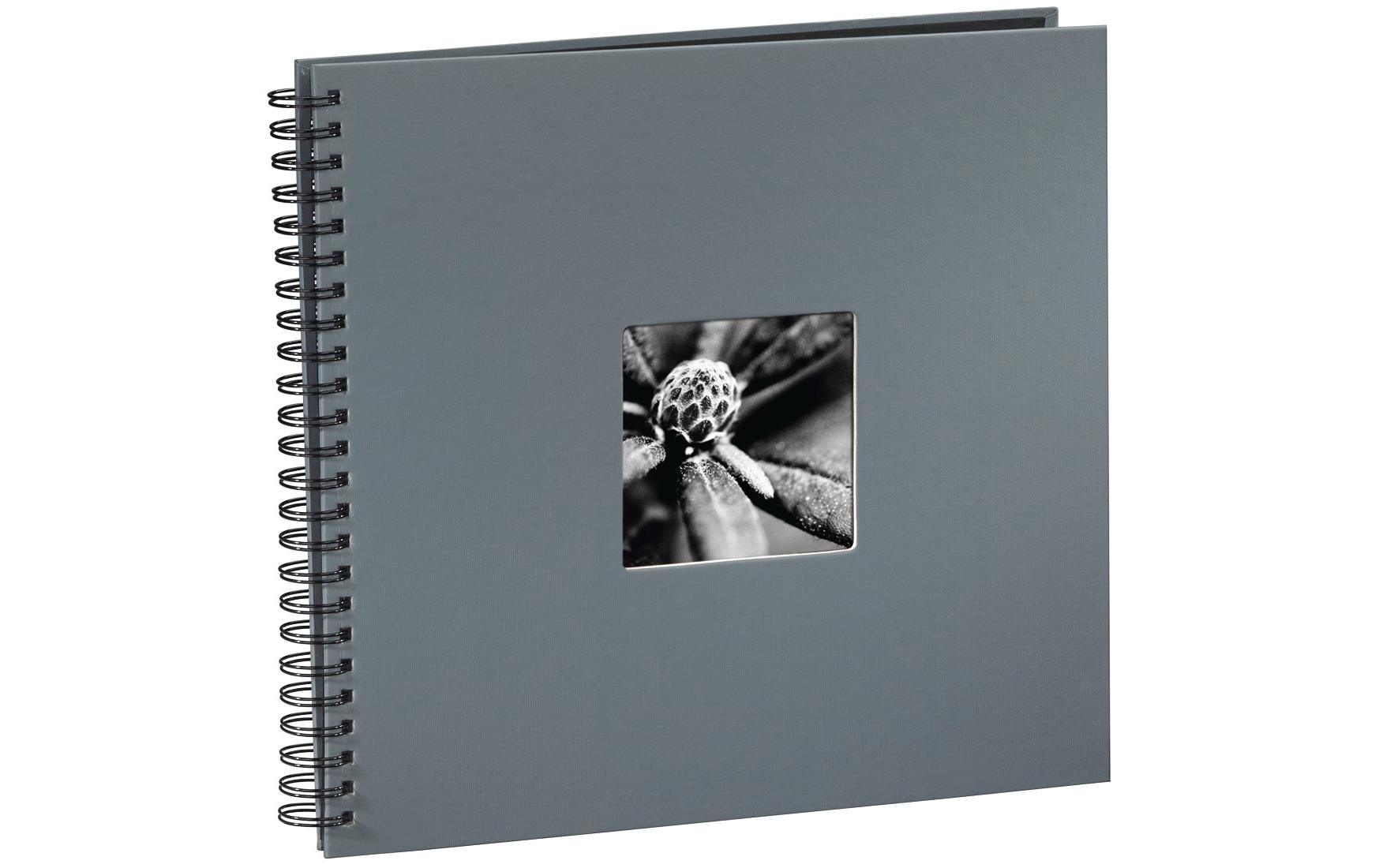 Hama Fotoalbum Fine Art 36 x 32 cm Grau, 50 schwarze Seiten