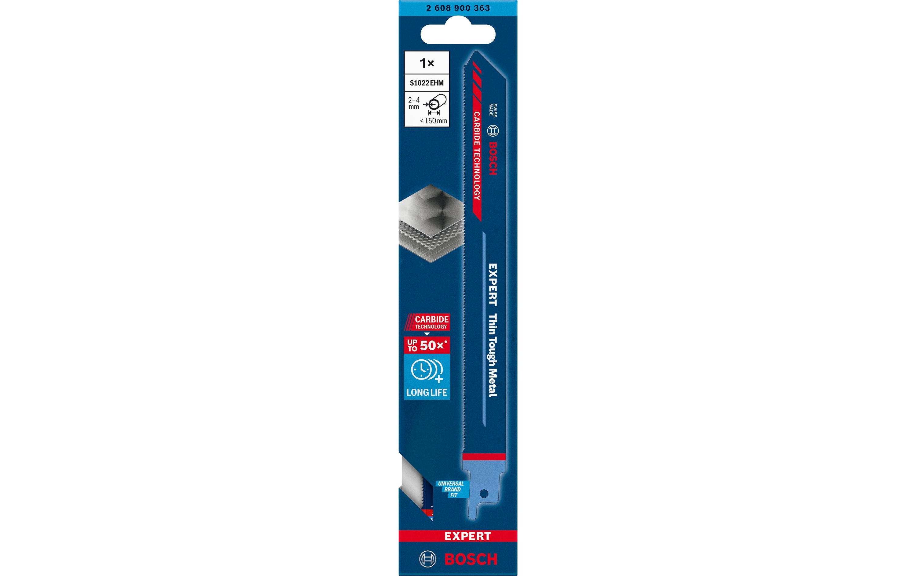 Bosch Professional Säbelsägeblatt EXPERT Thin Tough Metal S 1022 EHM