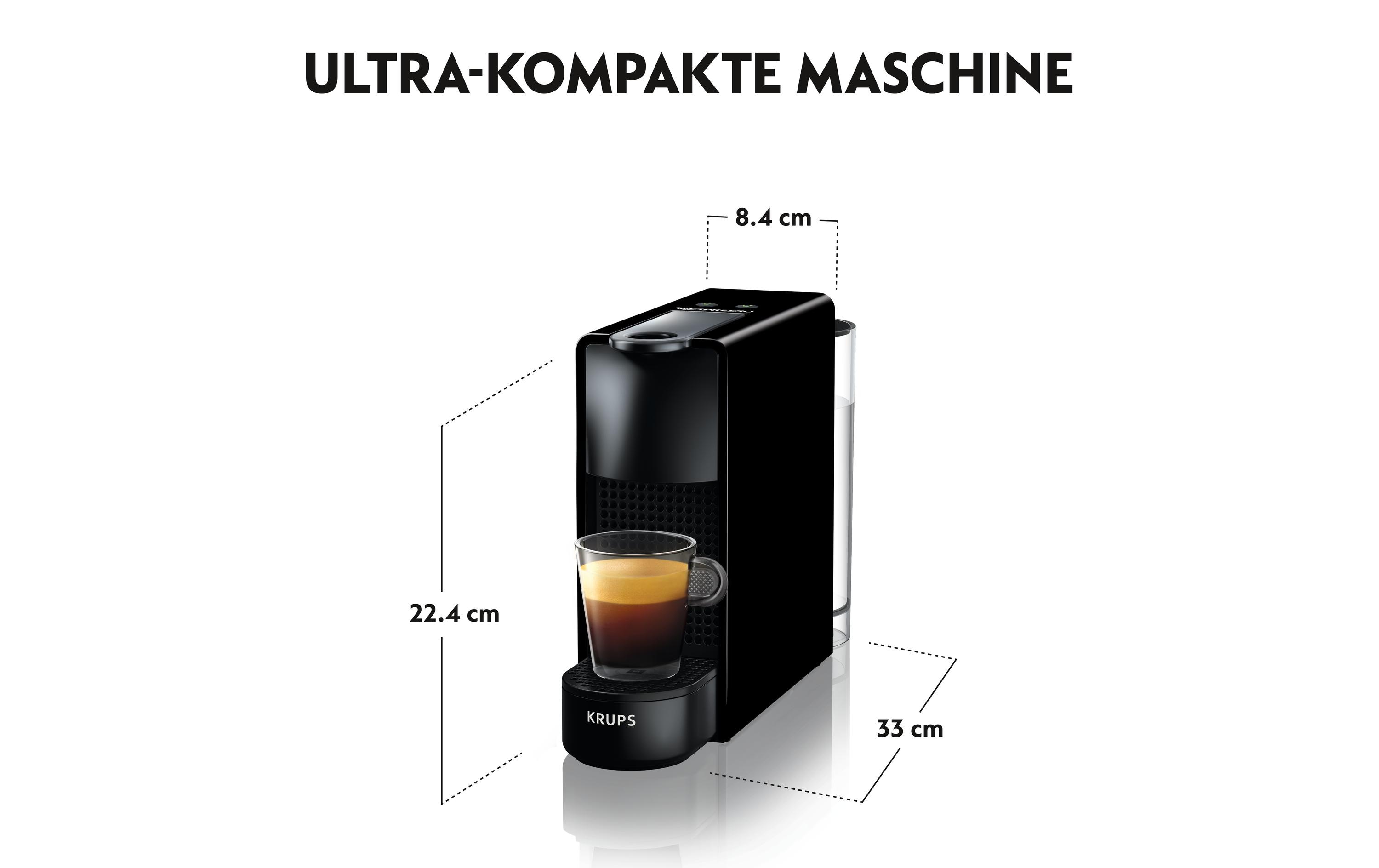 Krups Kaffeemaschine Nespresso Essenza Mini XN1108 Schwarz