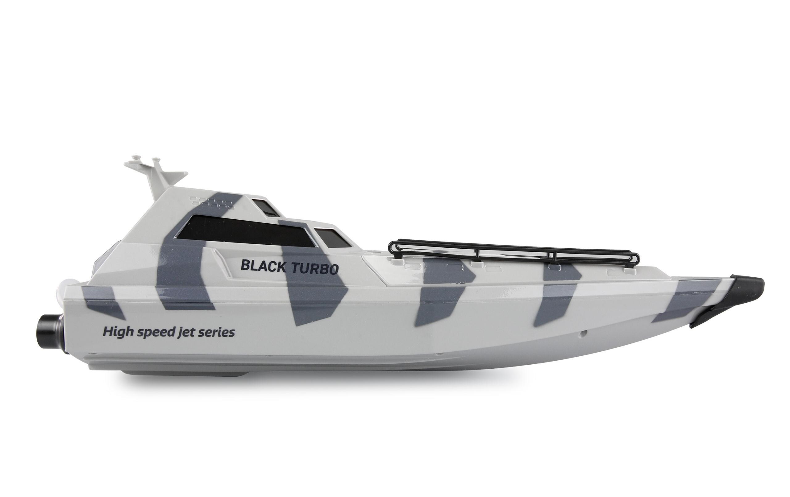 Amewi Militärboot Black Turbo Weiss, 420 mm, RTR