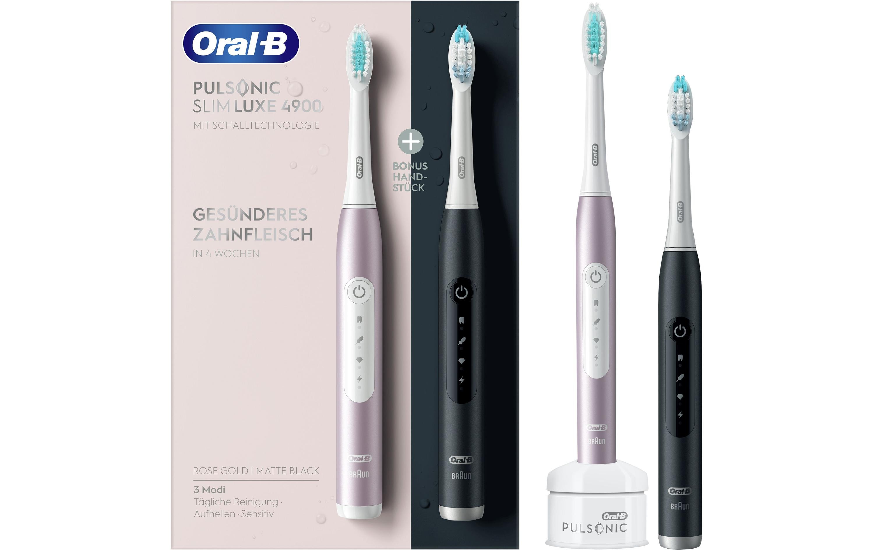 Oral-B Schallzahnbürste Pulsonic Slim Luxe 4900 Schwarz/Rosegold