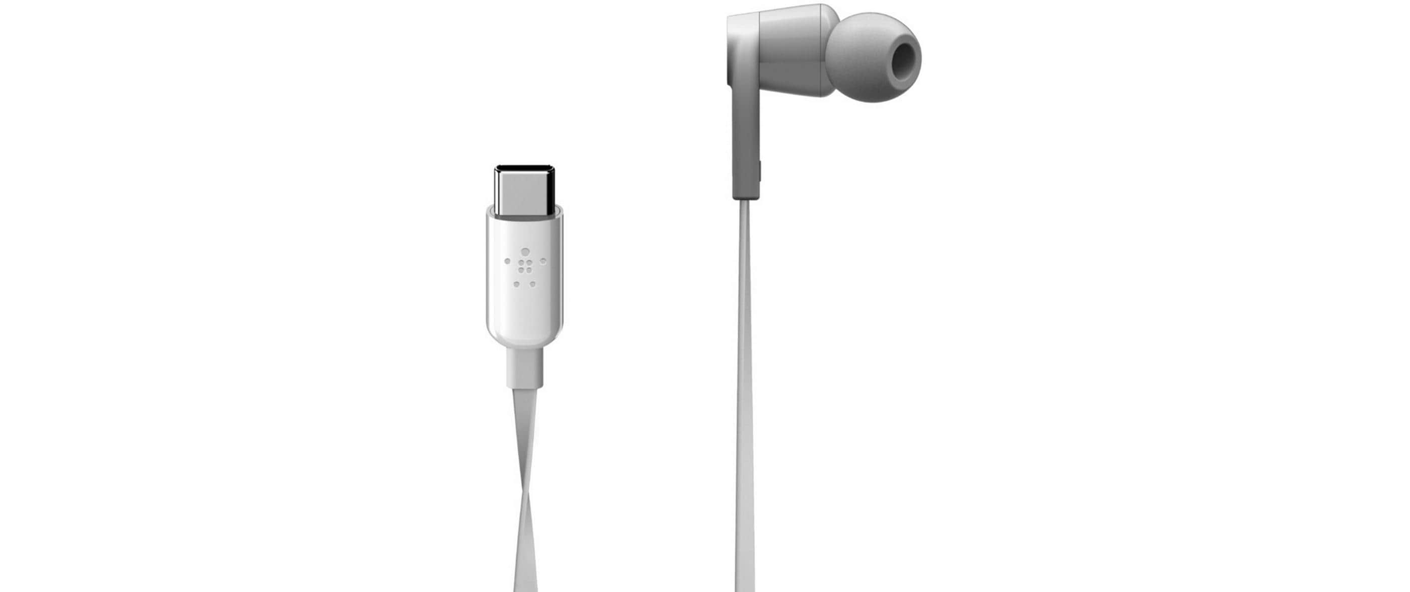 Belkin In-Ear-Kopfhörer Rockstar USB-C Anschluss Weiss