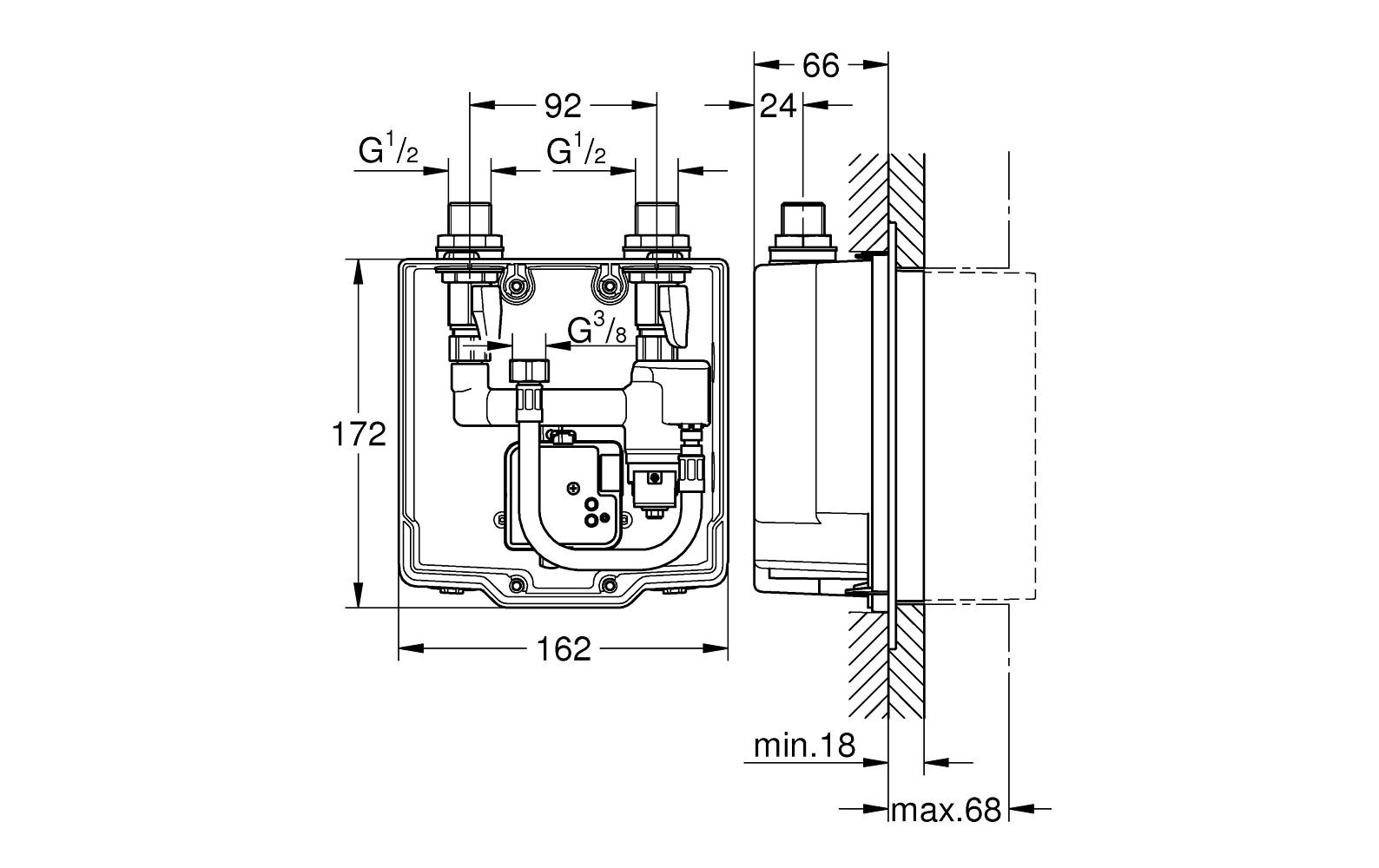 GROHE UP-Einbaukasten Eurosmart CE