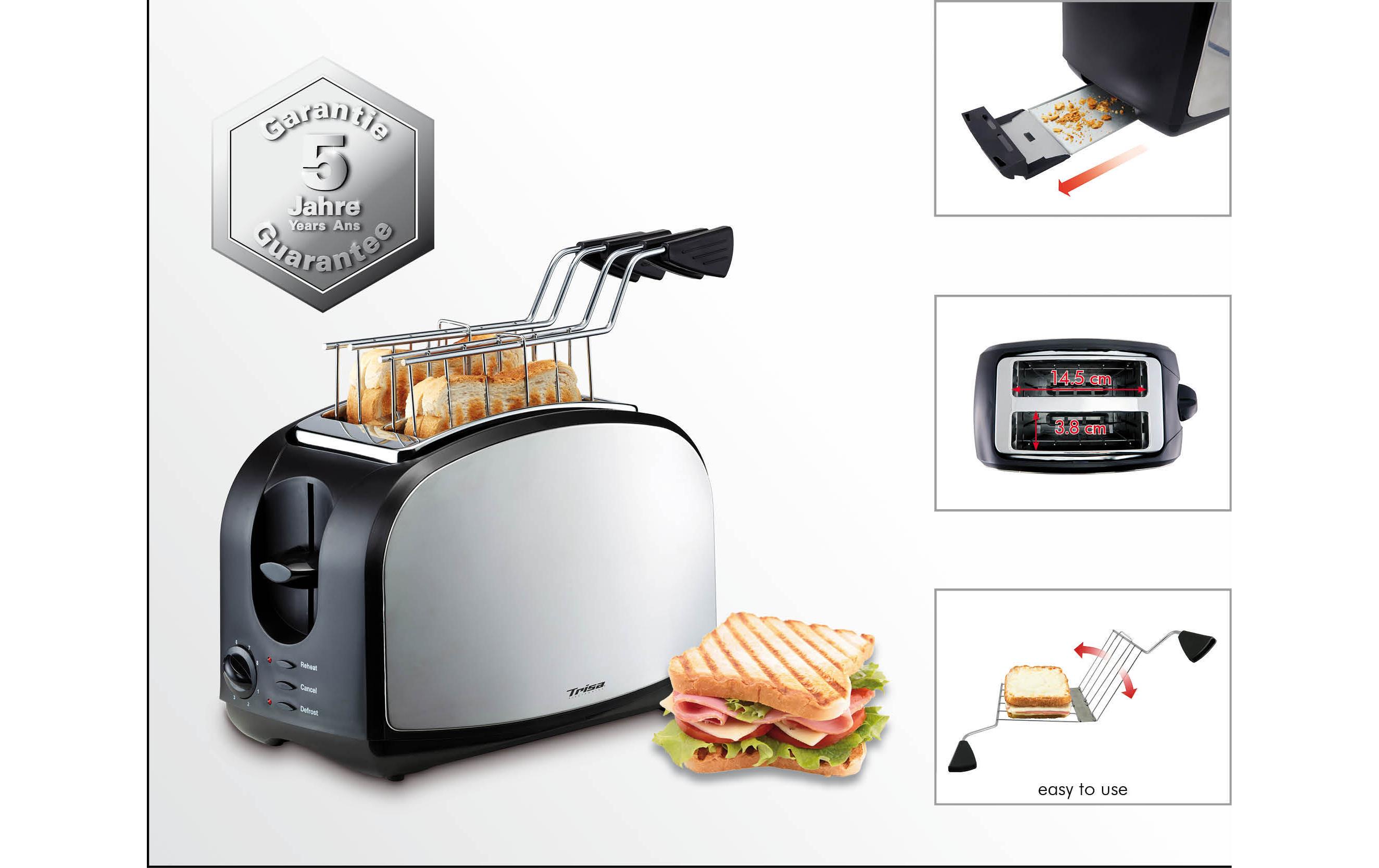 Trisa Toaster Crispy Snack Silber/Schwarz