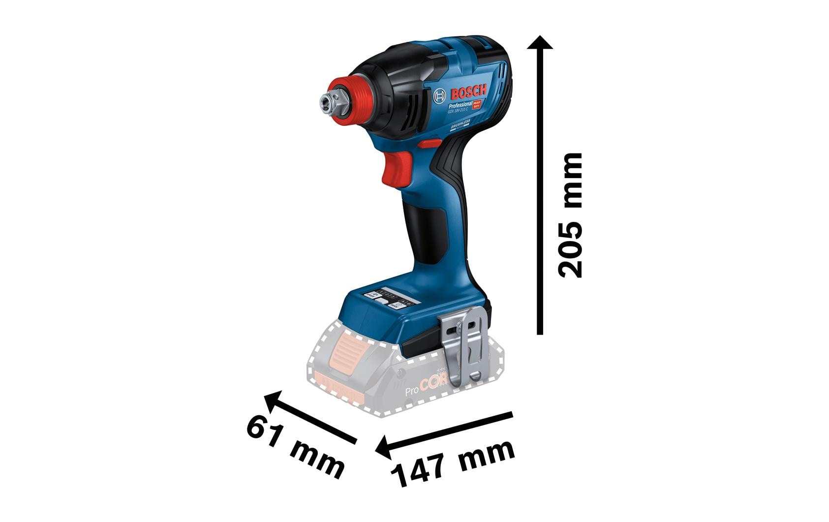 Bosch Professional Akku-Schlagschrauber GDX 18V-210 C Solo