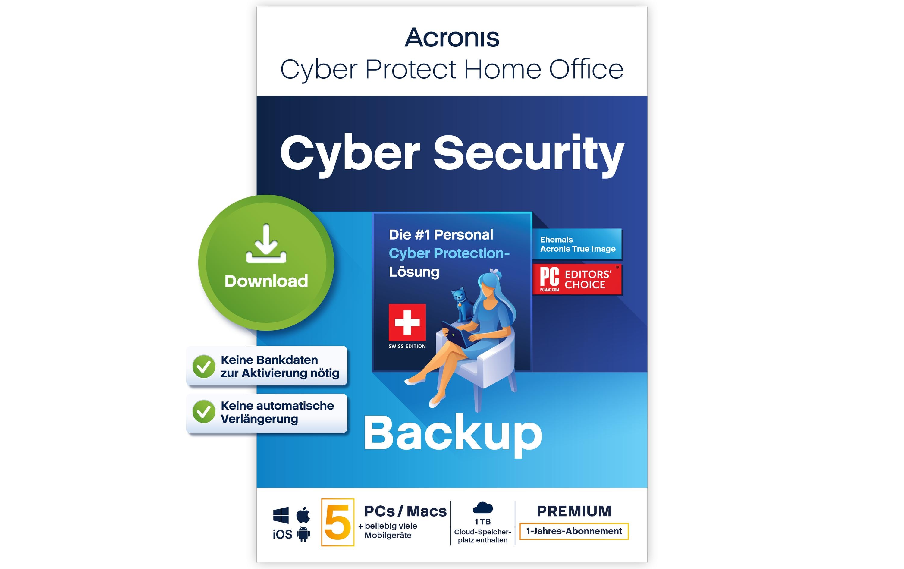 Acronis Cyber Protect Home Office Premium ESD, Subscr. 5 PC, 1 Jahr