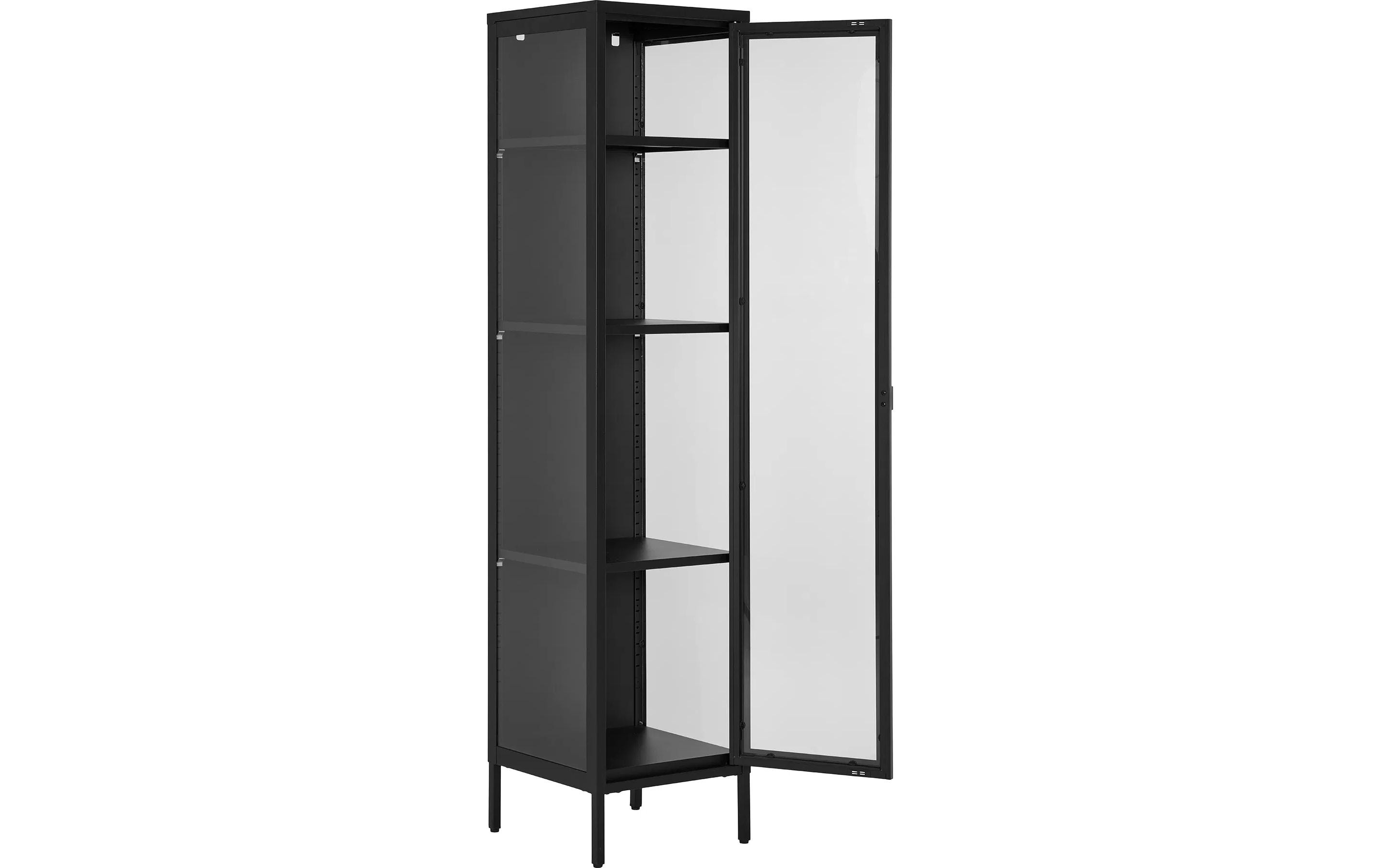 House Nordic Vitrine Brisbane 180 x 40 cm, Schwarz