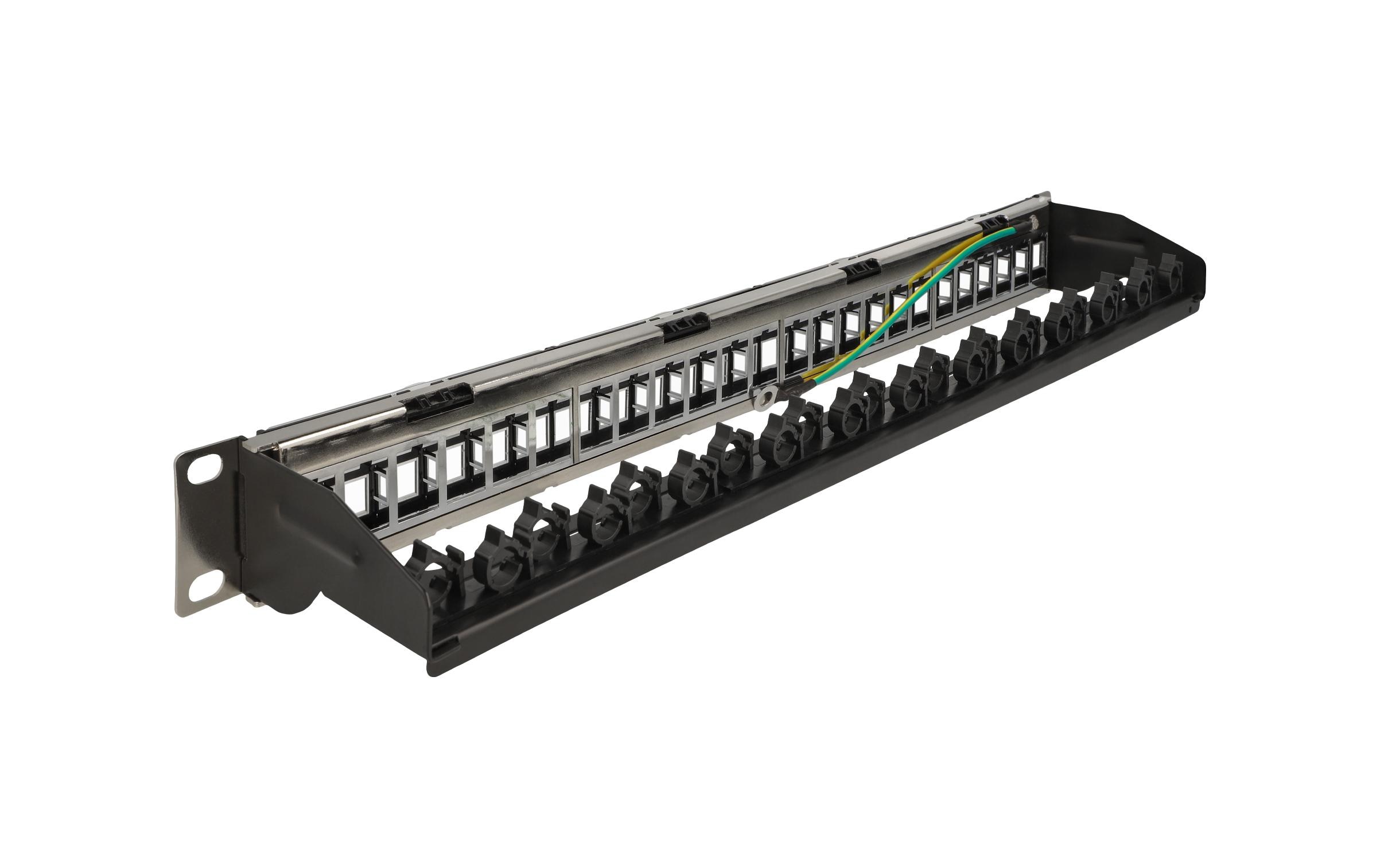 Delock Patchpanel Keystone 24 Port 1 HE 19 Rack