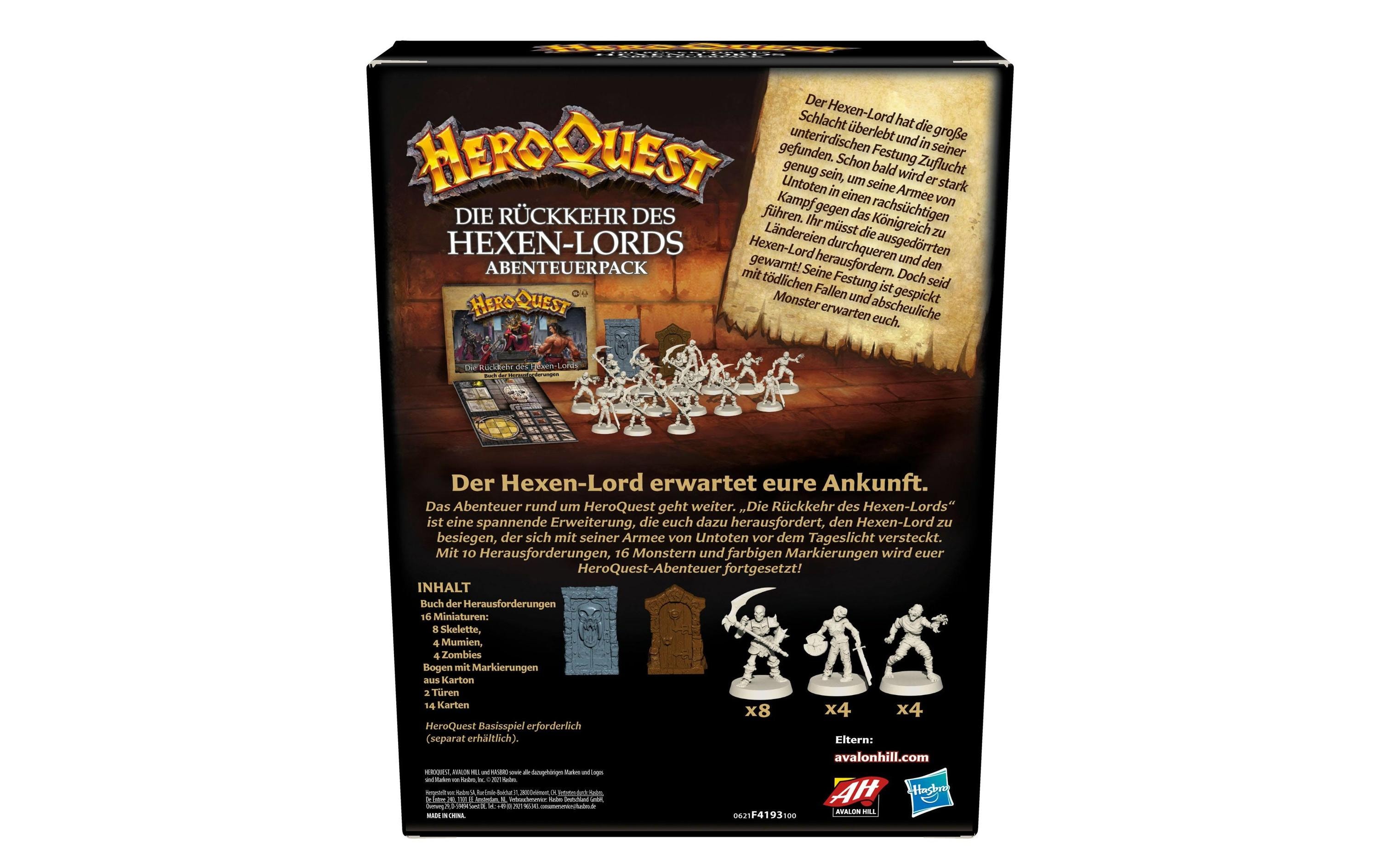 Hasbro Gaming Expertenspiel HeroQuest: Die Rückkehr des Hexenlords