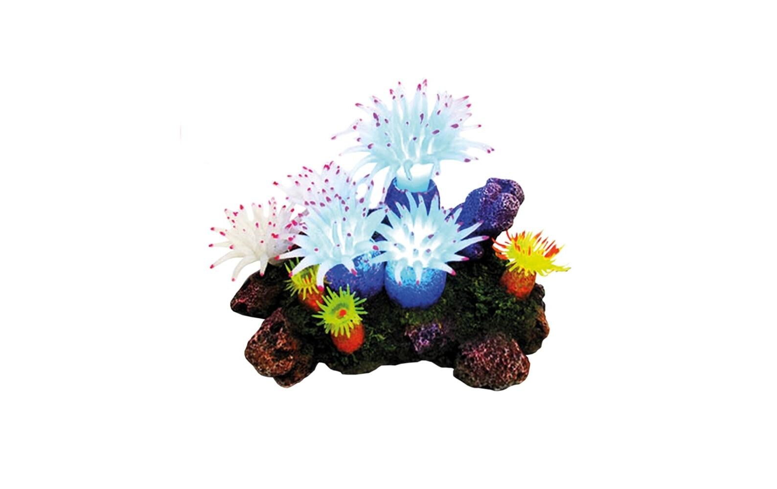 Nobby Aqua Ornaments Aplysina mit Pflanzen LED 16.5 x 12 x 11 cm