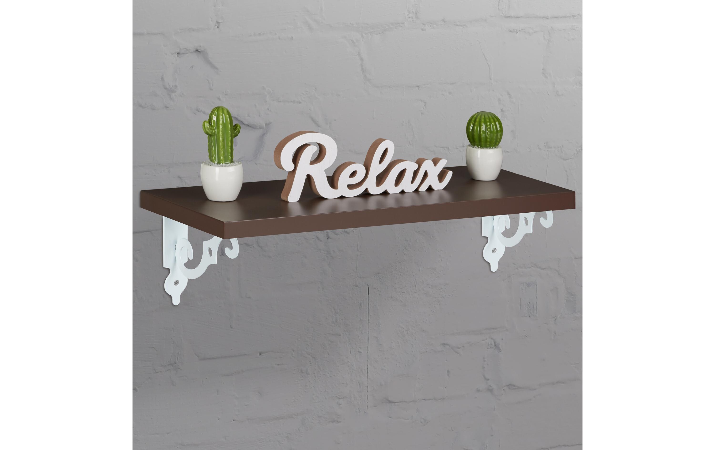 relaxdays Regalträger Antik 6er Set, 11 x 14 cm, Weiss