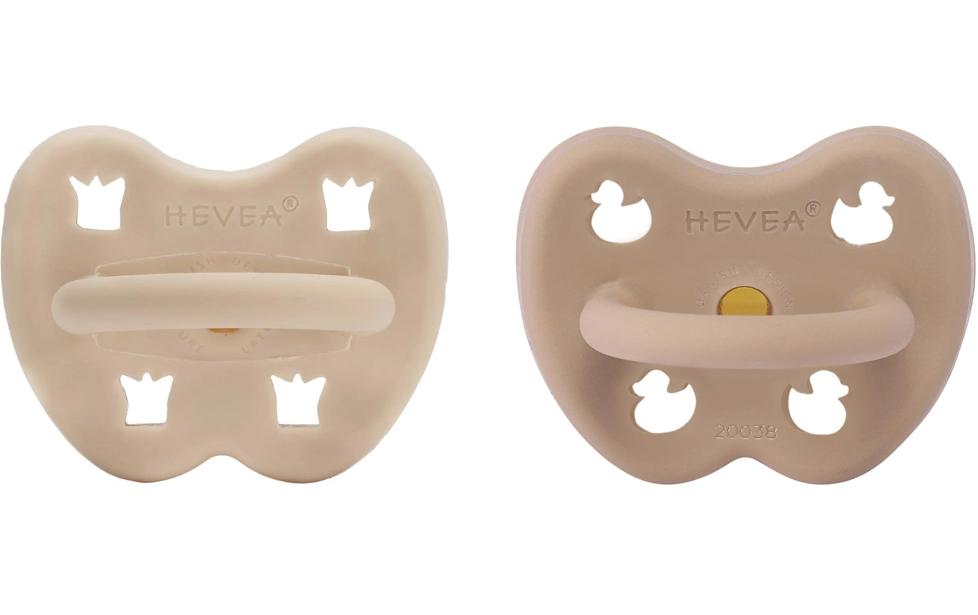 HEVEA Nuggi Orthodontic 2 Stk. Sand/Tan Beige 3-36 Monate