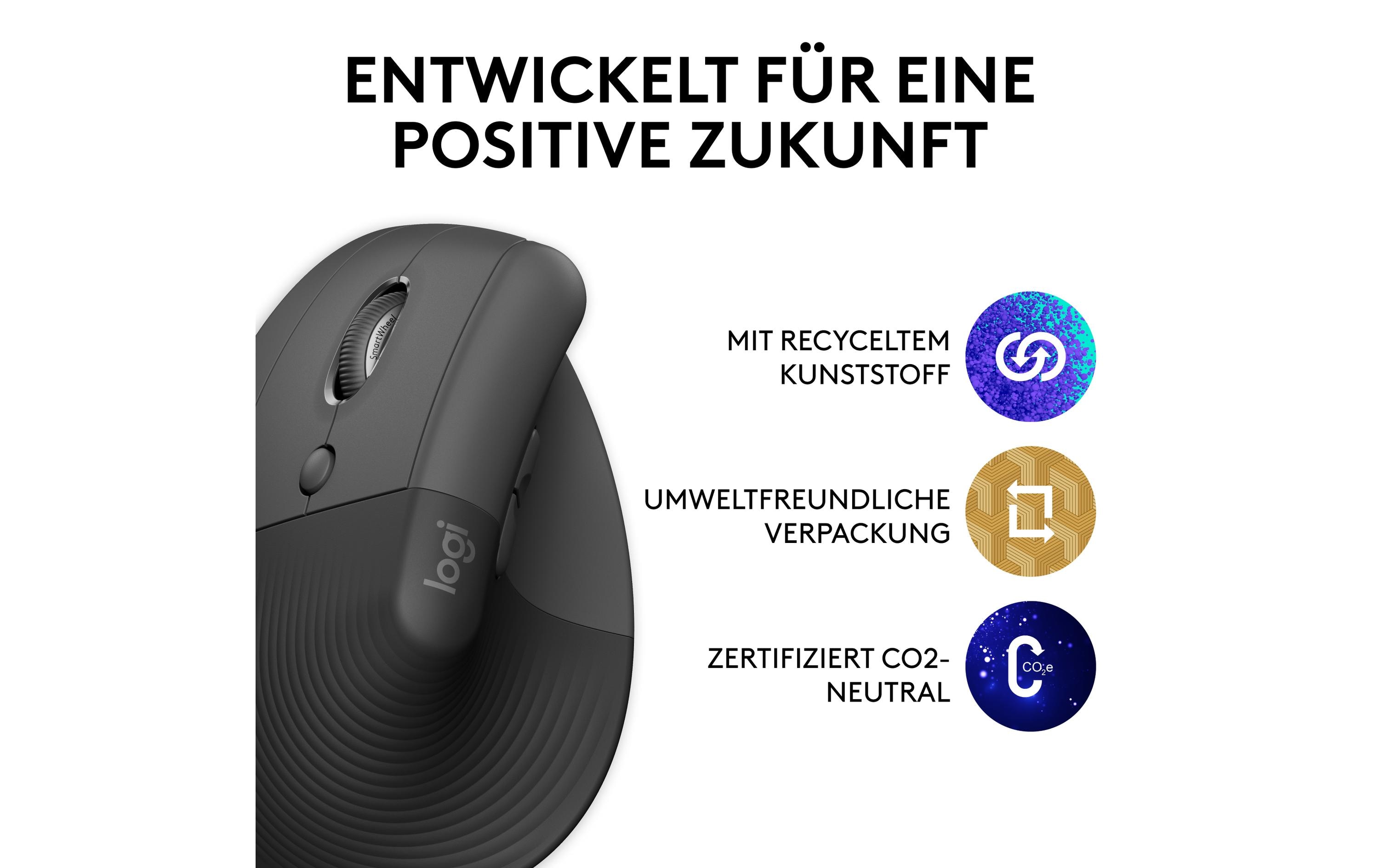 Logitech Ergonomische Maus Lift Left Graphite