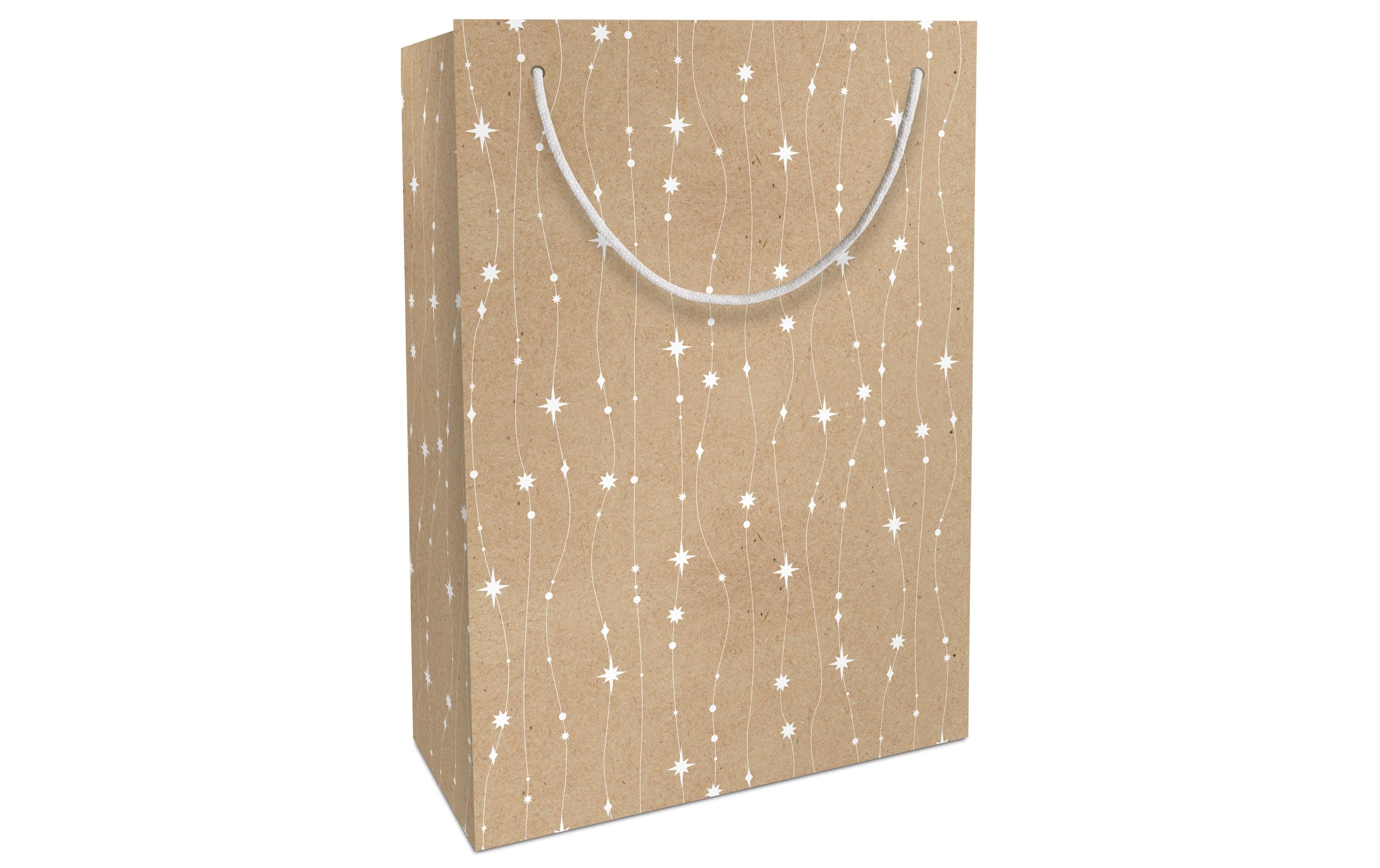 Braun + Company Geschenktasche Glitzerkette 23 x 33 x 11 cm, Braun/Weiss