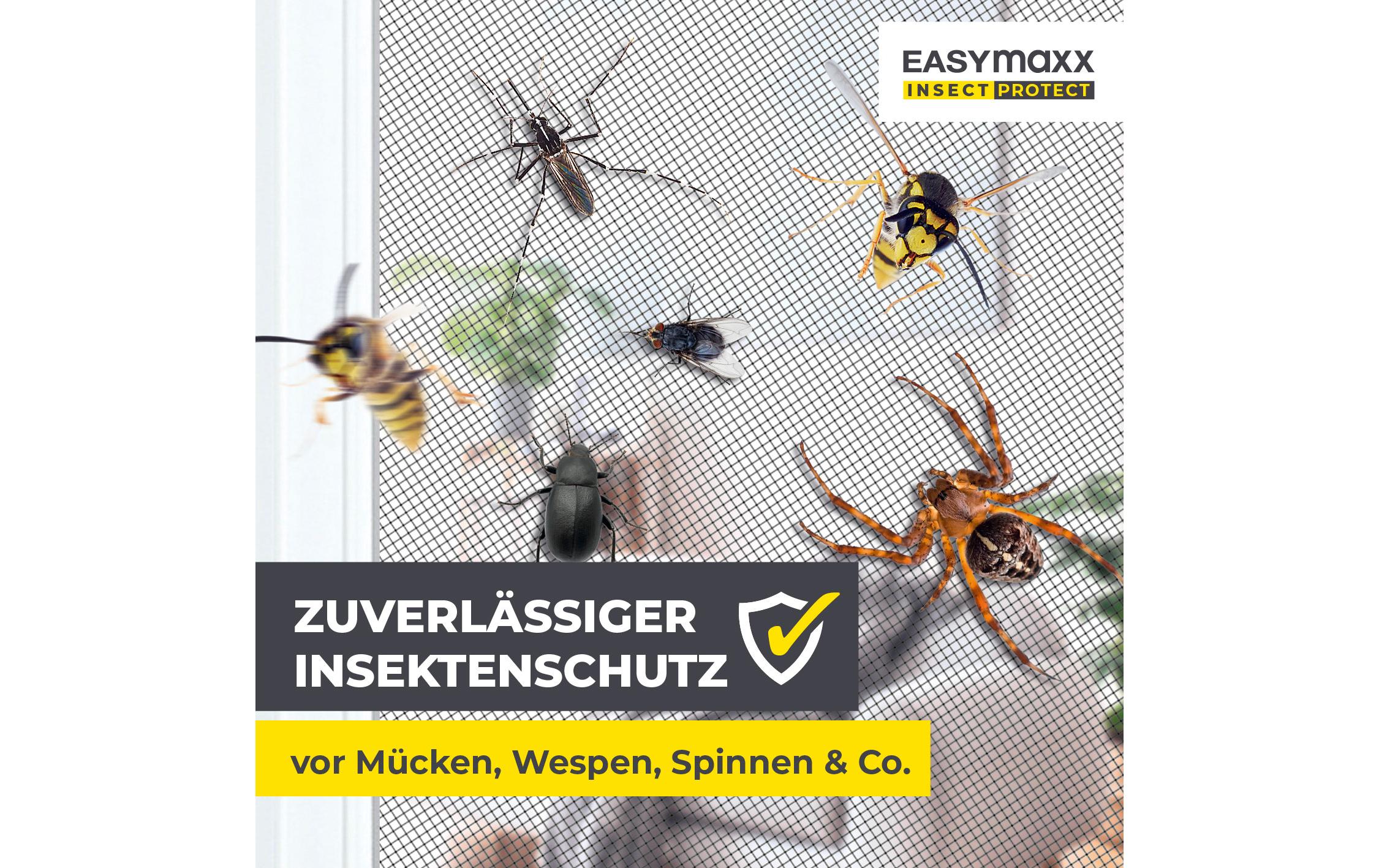 EASYmaxx Teleskop Insektenschutzgitter Anthrazit