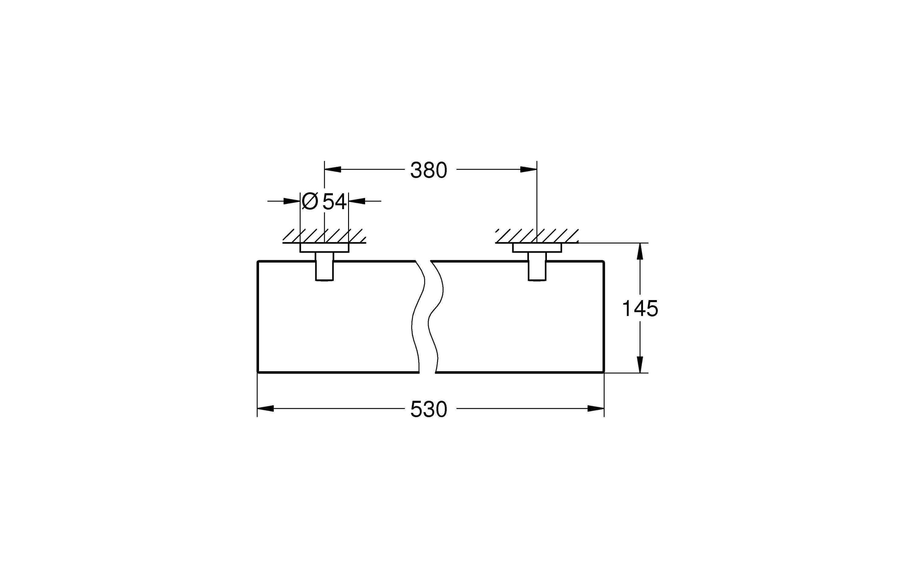 GROHE Ablagekonsole Essentials 38 cm, Chrom