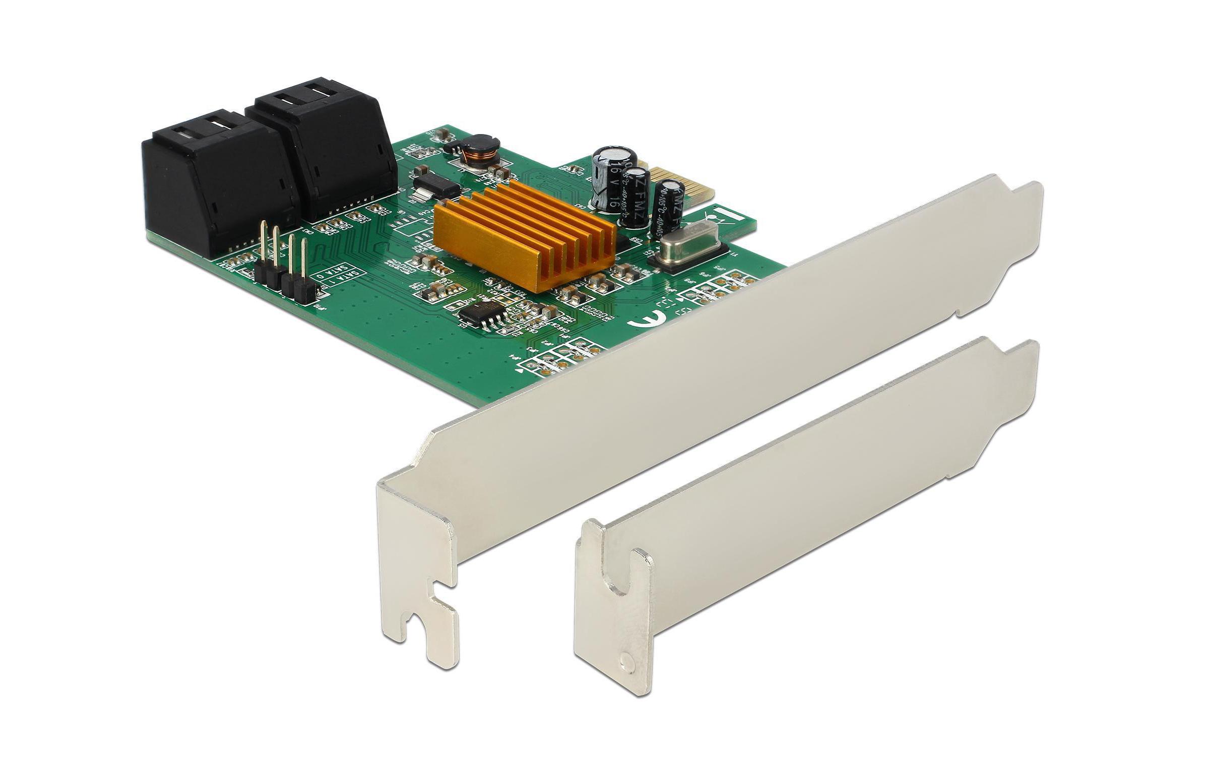 Delock SATA-Controller PCI-Ex1- 4x SATA Marvell 88SE9215 Chipsatz