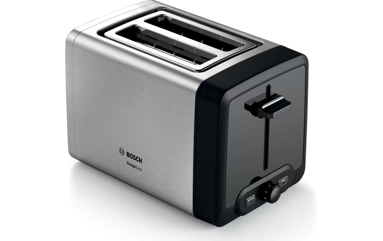 Bosch Toaster DesignLine Schwarz/Silber