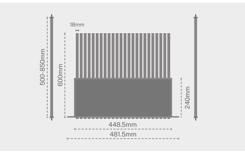 Patchbox PATCHBOX PLUS+ Cat 6A, STP, 1.8 m, Rot, 24 Kassetten