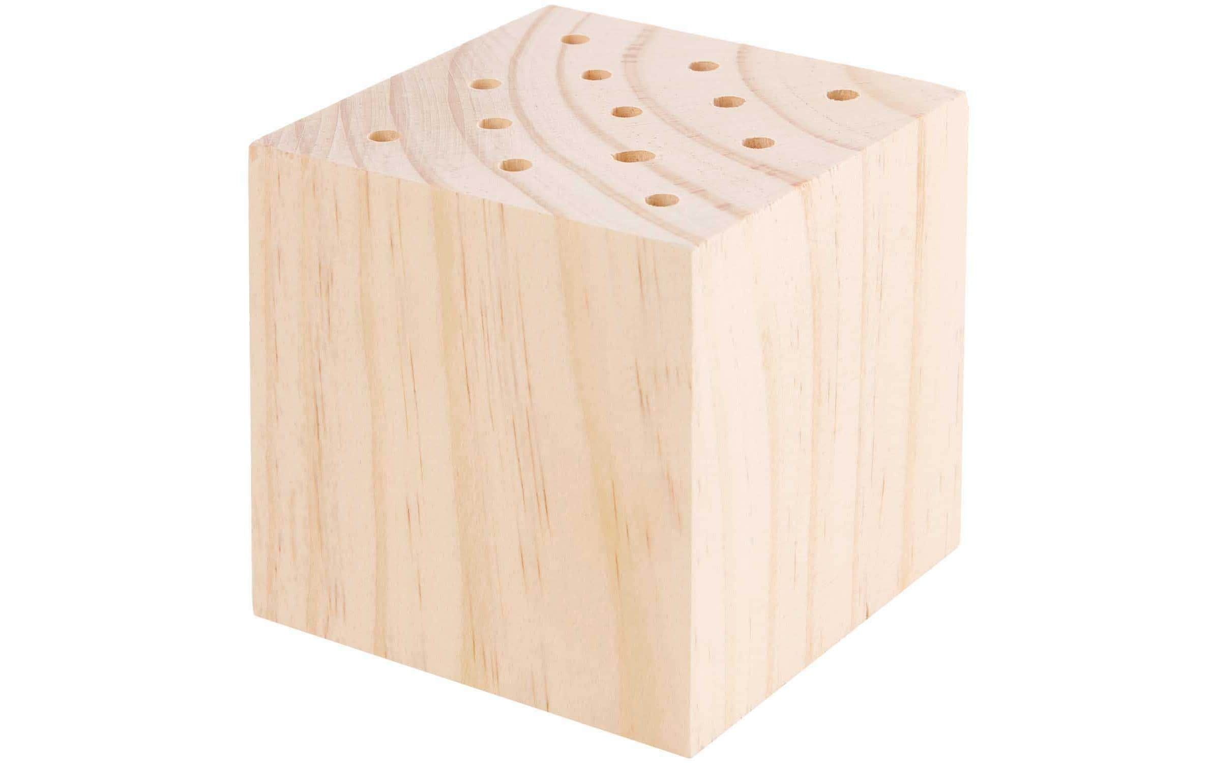 Rico Design Holzartikel Holzständer 8 x 8 x 8 cm, Natur