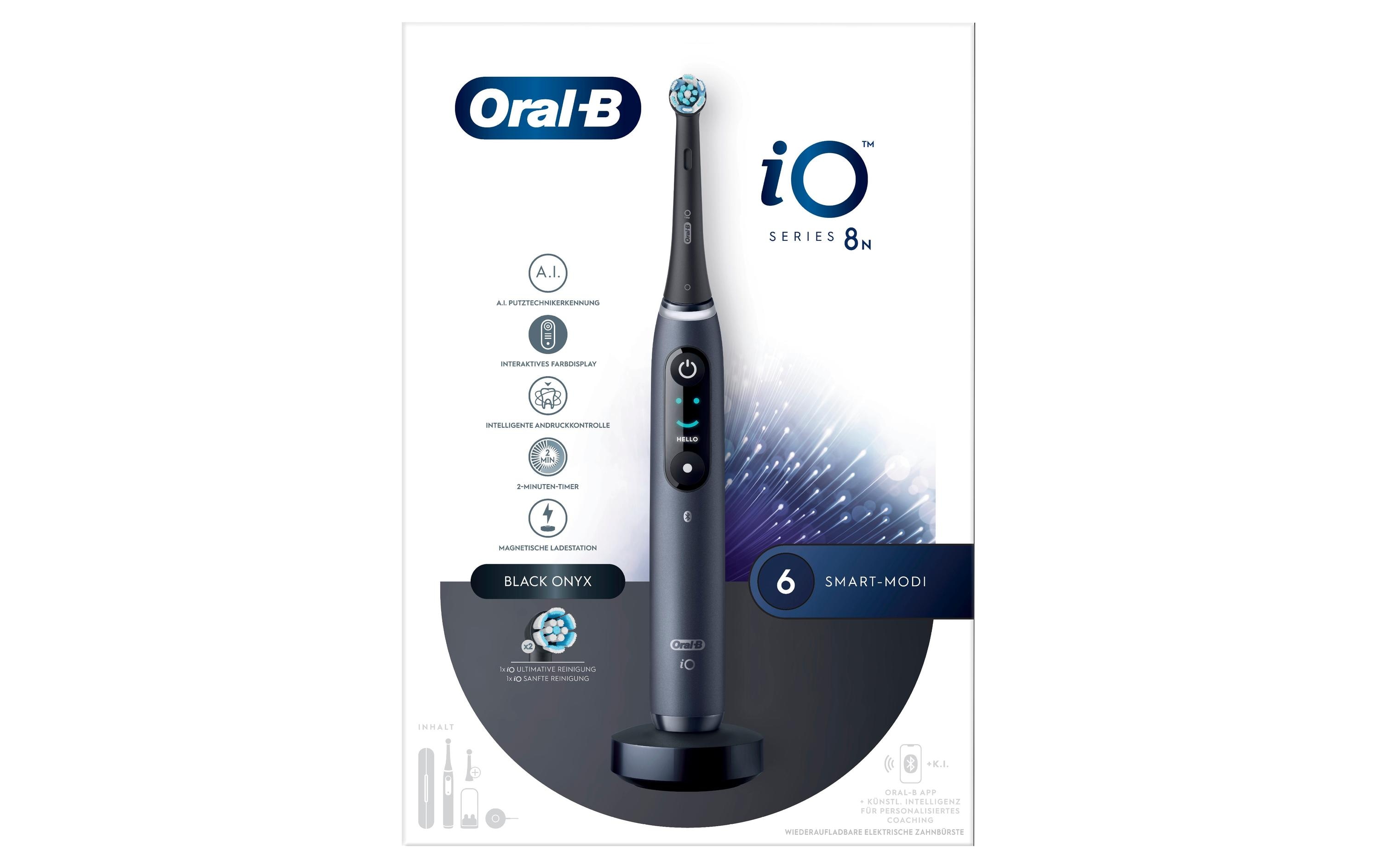 Oral-B Mikrovibrationszahnbürste iO Series 8N Black Onyx