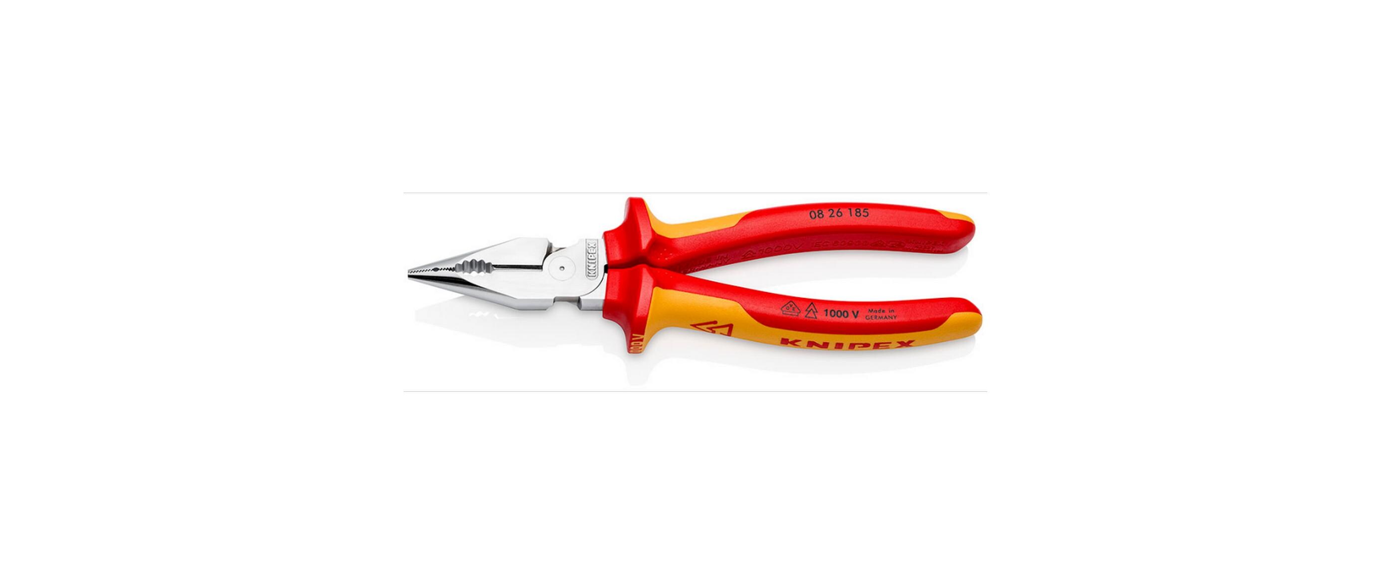 Knipex Spitz-Kombizange 185 mm, Griffe isoliert