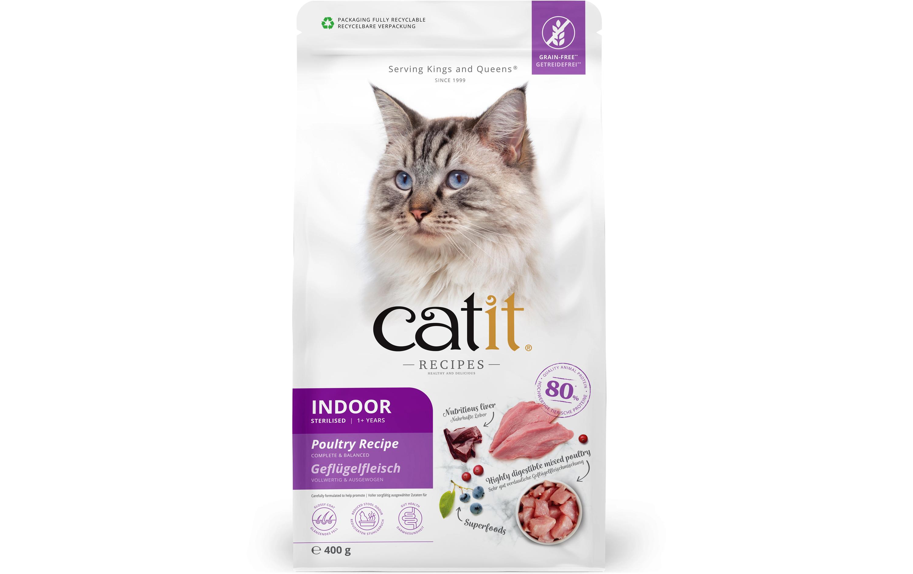 Catit Trockenfutter Adult Indoor Geflügel 400 g