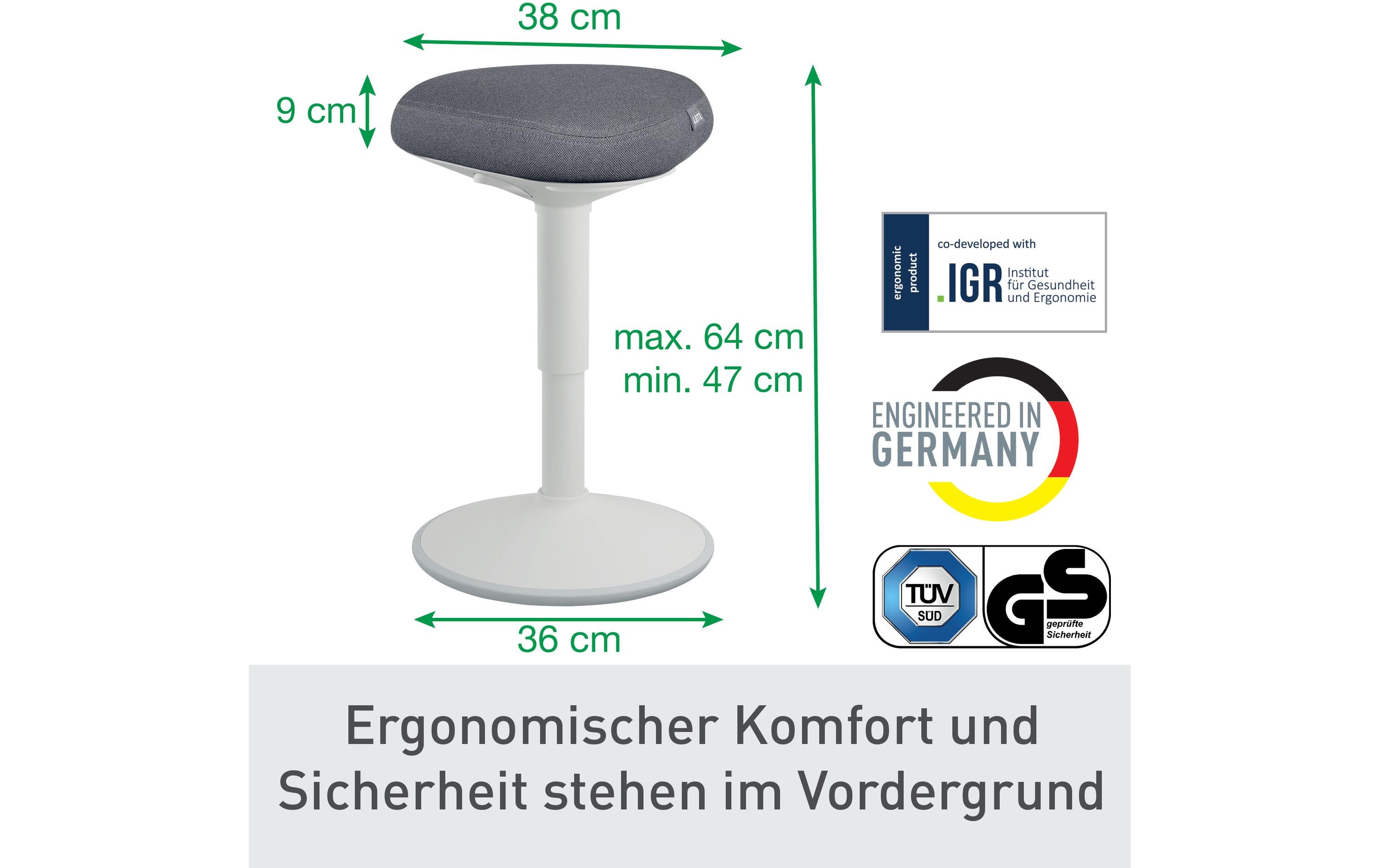 Leitz Ergo Active Sitzhocker Hellgrau