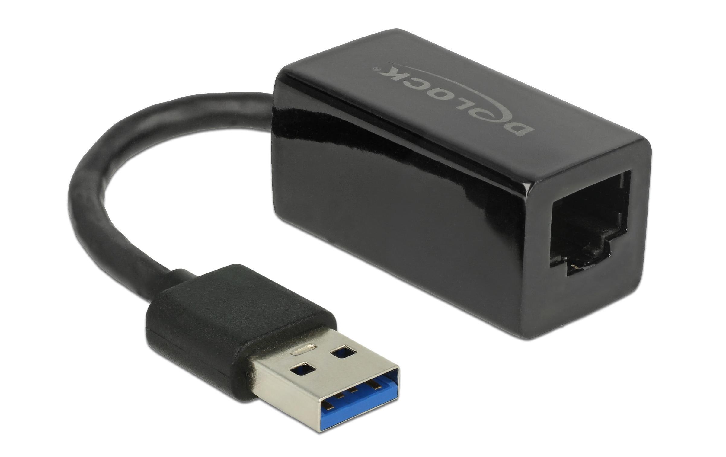 Delock Netzwerk-Adapter USB-A - RJ45 1Gbps, Schwarz