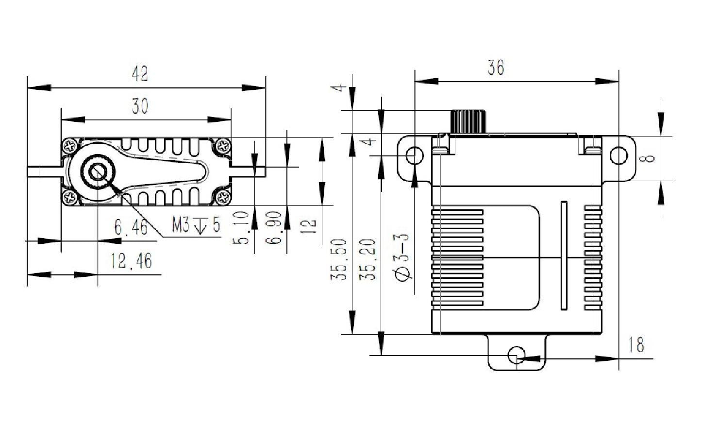 KST Flächenservo A12-T 20.4 kg Digital HV