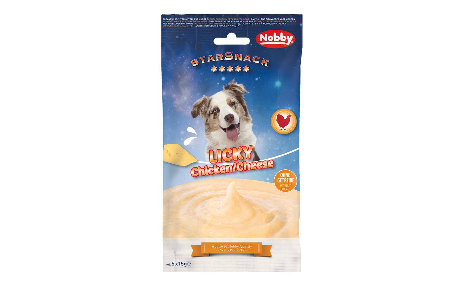 Nobby Leckerli StarSnack Licky Chicken & Cheese, 5 x 15 g