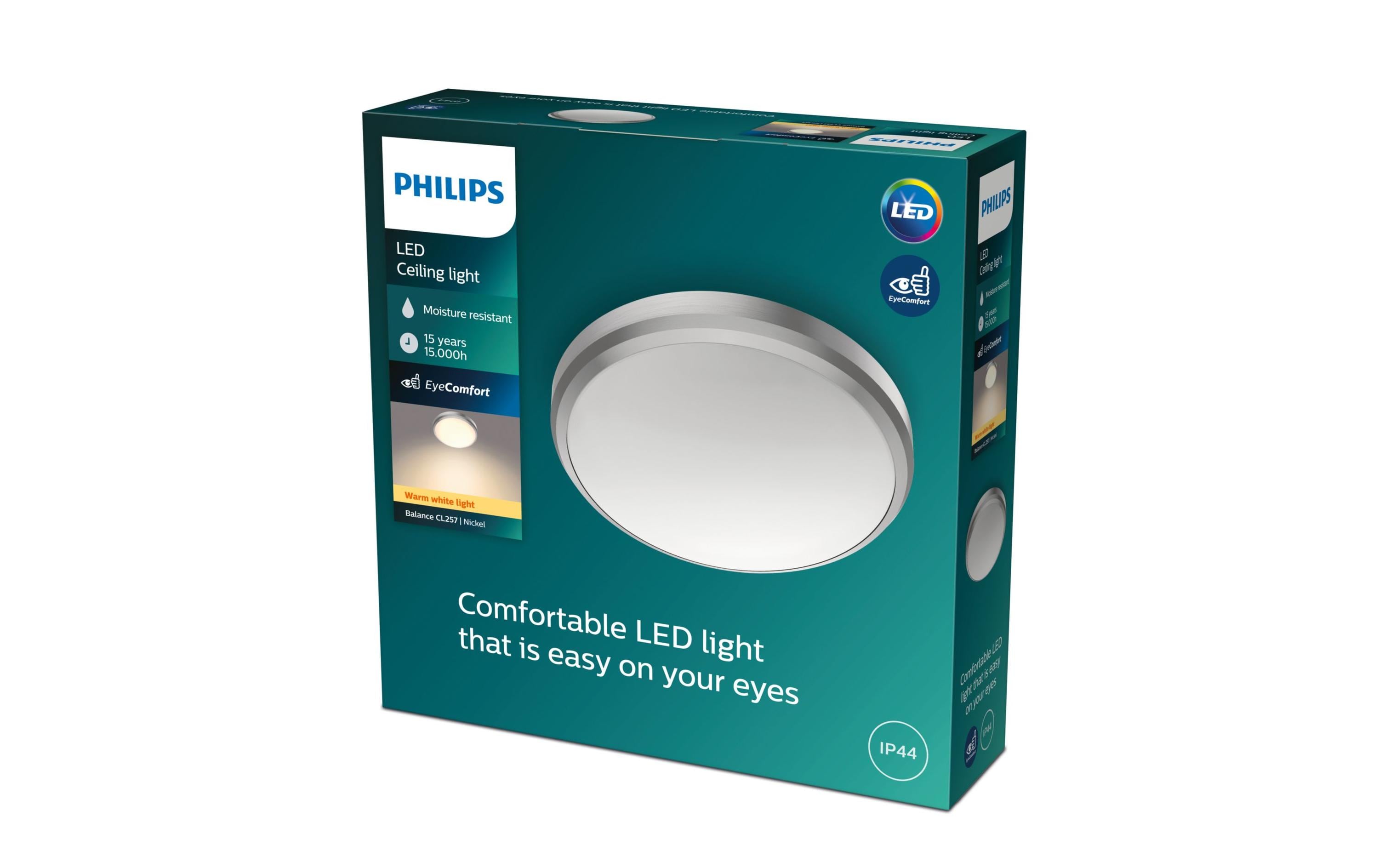 Philips Deckenleuchte Balance 6 W, 2700 K, Nickel