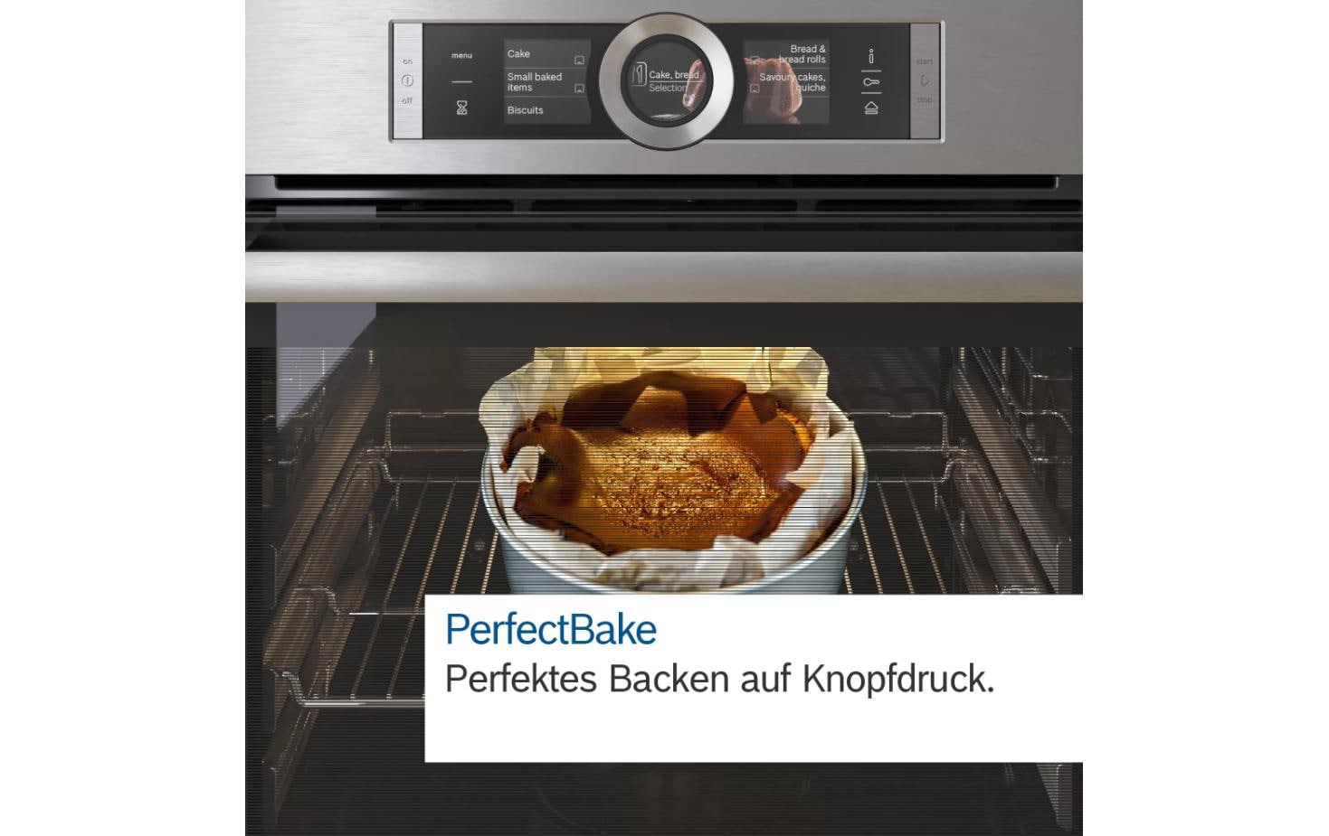 Bosch Einbaubackofen mit Mikrowelle HMG6764B1 Schwarz