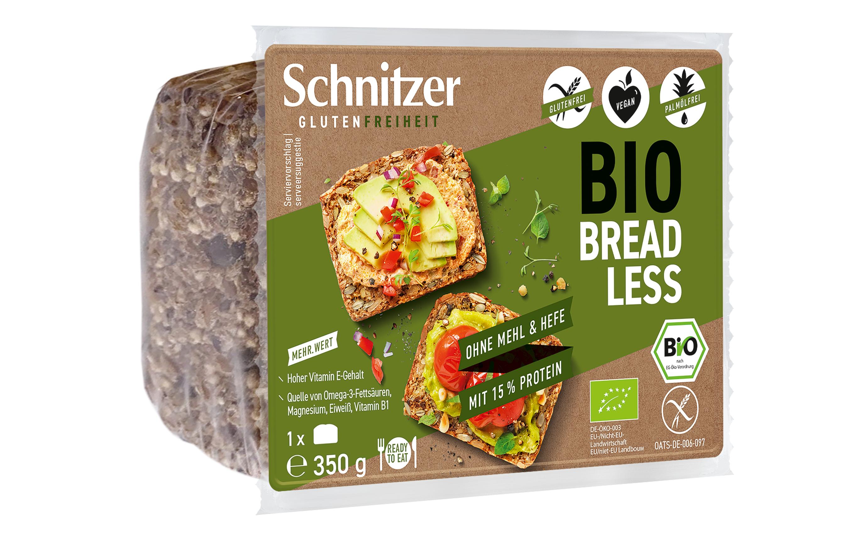 Schnitzer Bio Saatenbrot ohne Mehl und Hefe 350 g