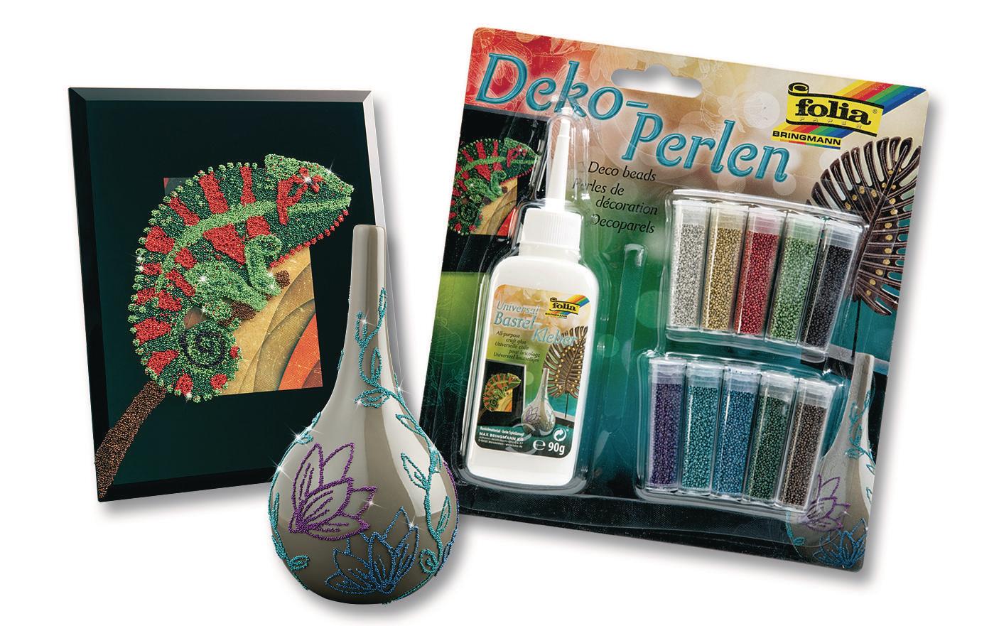 Folia Perlen Deko Set, Mehrfarbig