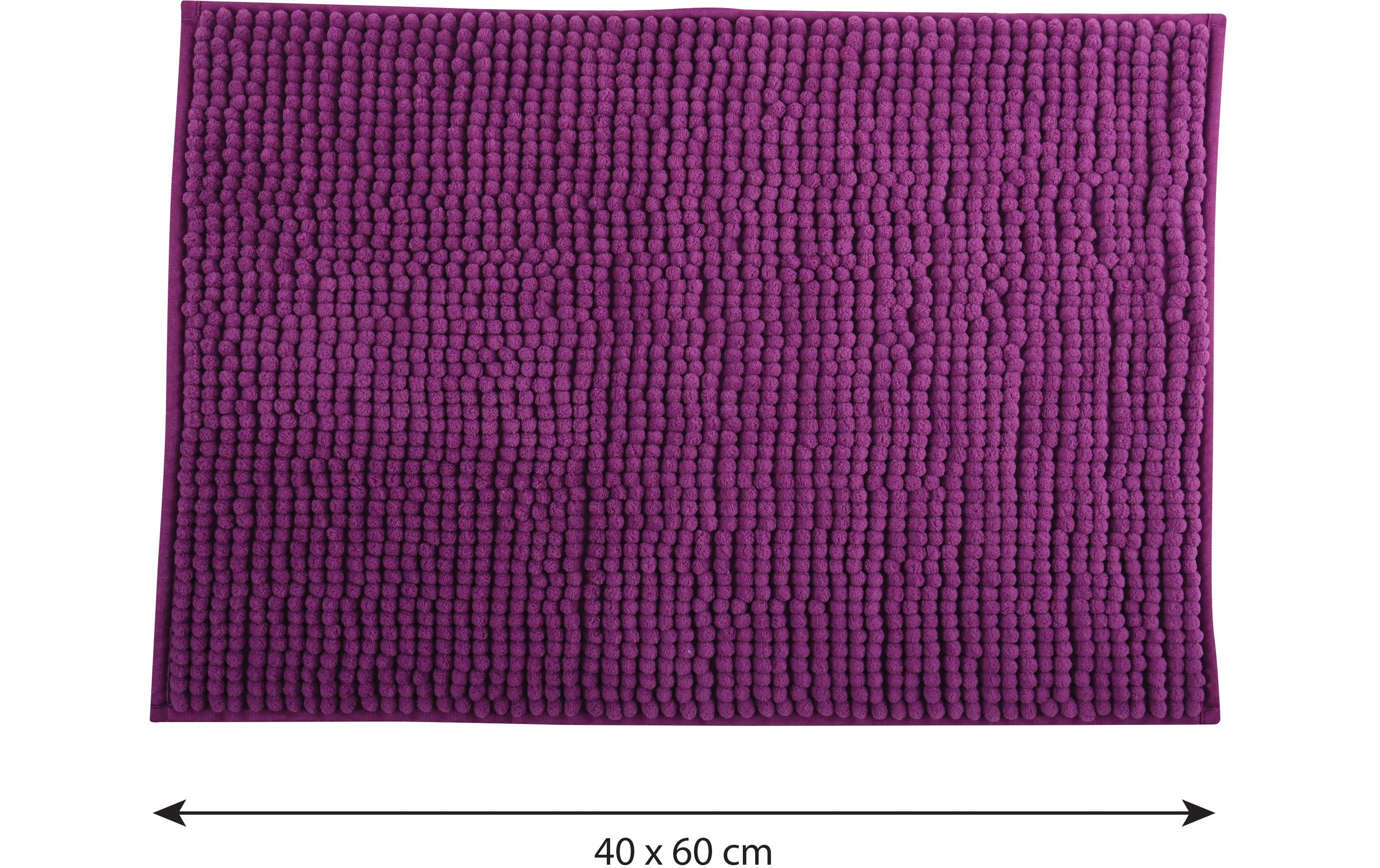 MSV Badteppich Chenille 40 x 60 cm, Violett