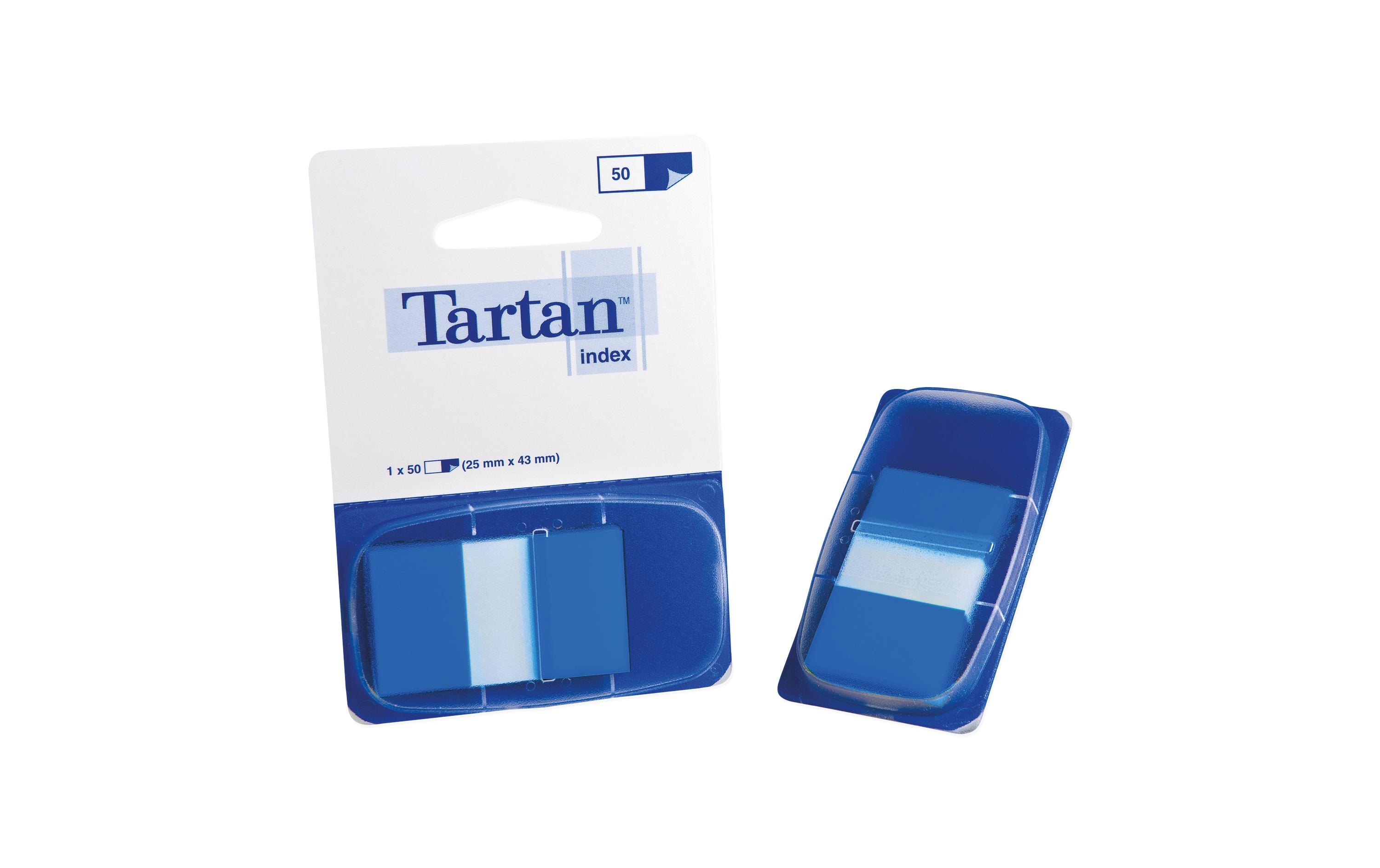 TARTAN Page Marker Index Blau, 1 Stück, 25 x 43 mm